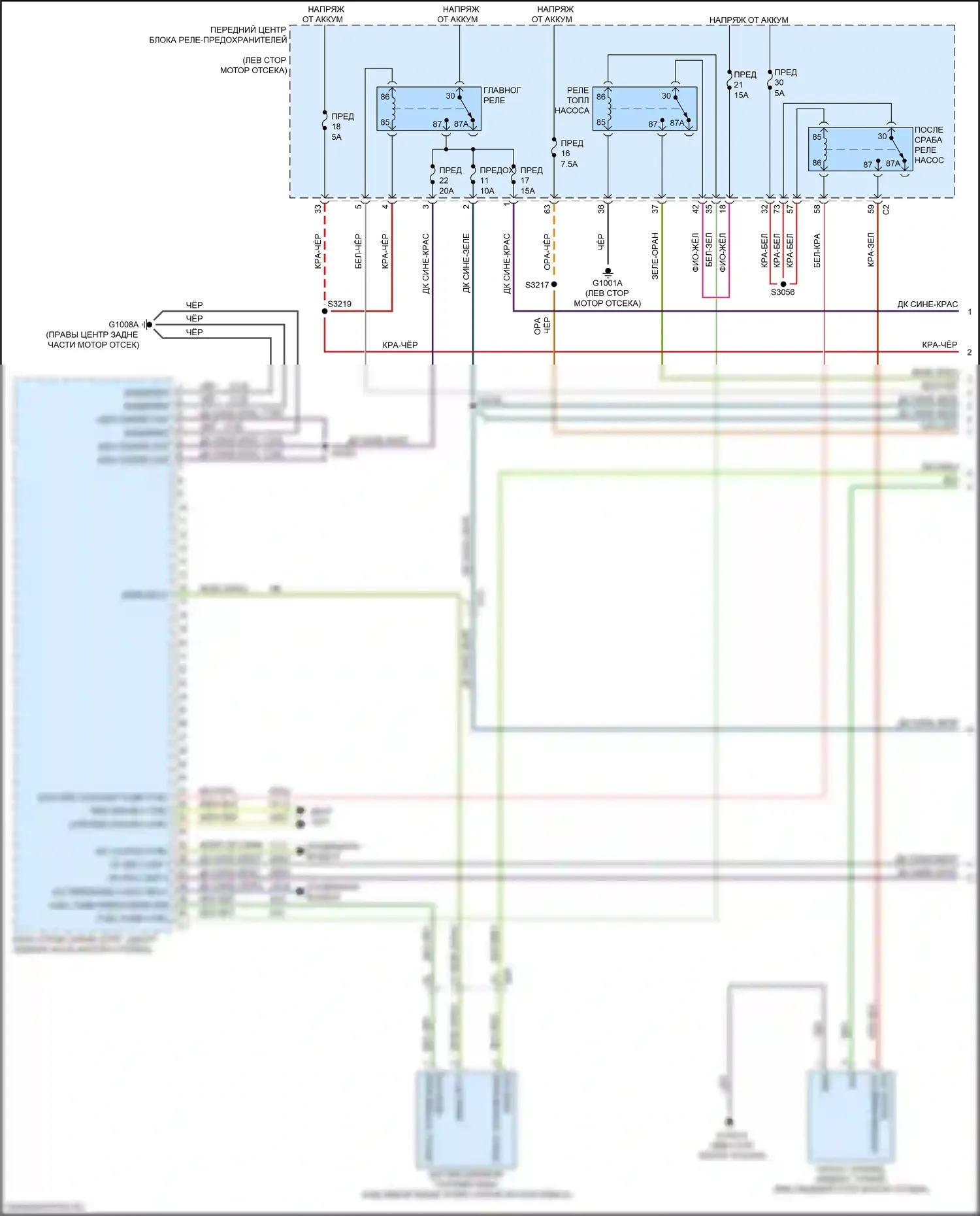500L FIAT I рестайлинг (2017-2024): Электросхема двигателя 1.4л турбо (1 из 5) 