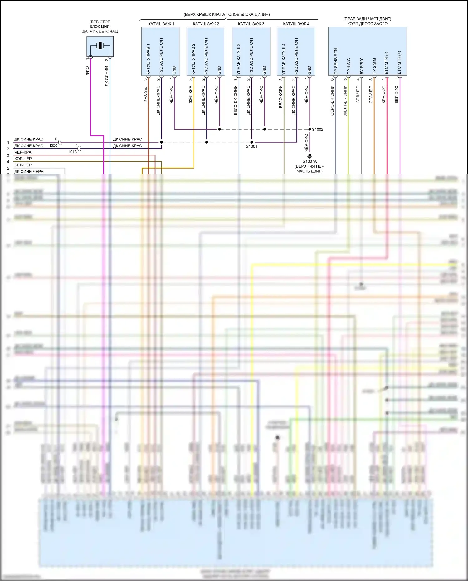 500L FIAT I рестайлинг (2017-2024): Электросхема двигателя 1.4л турбо (3 из 5) 