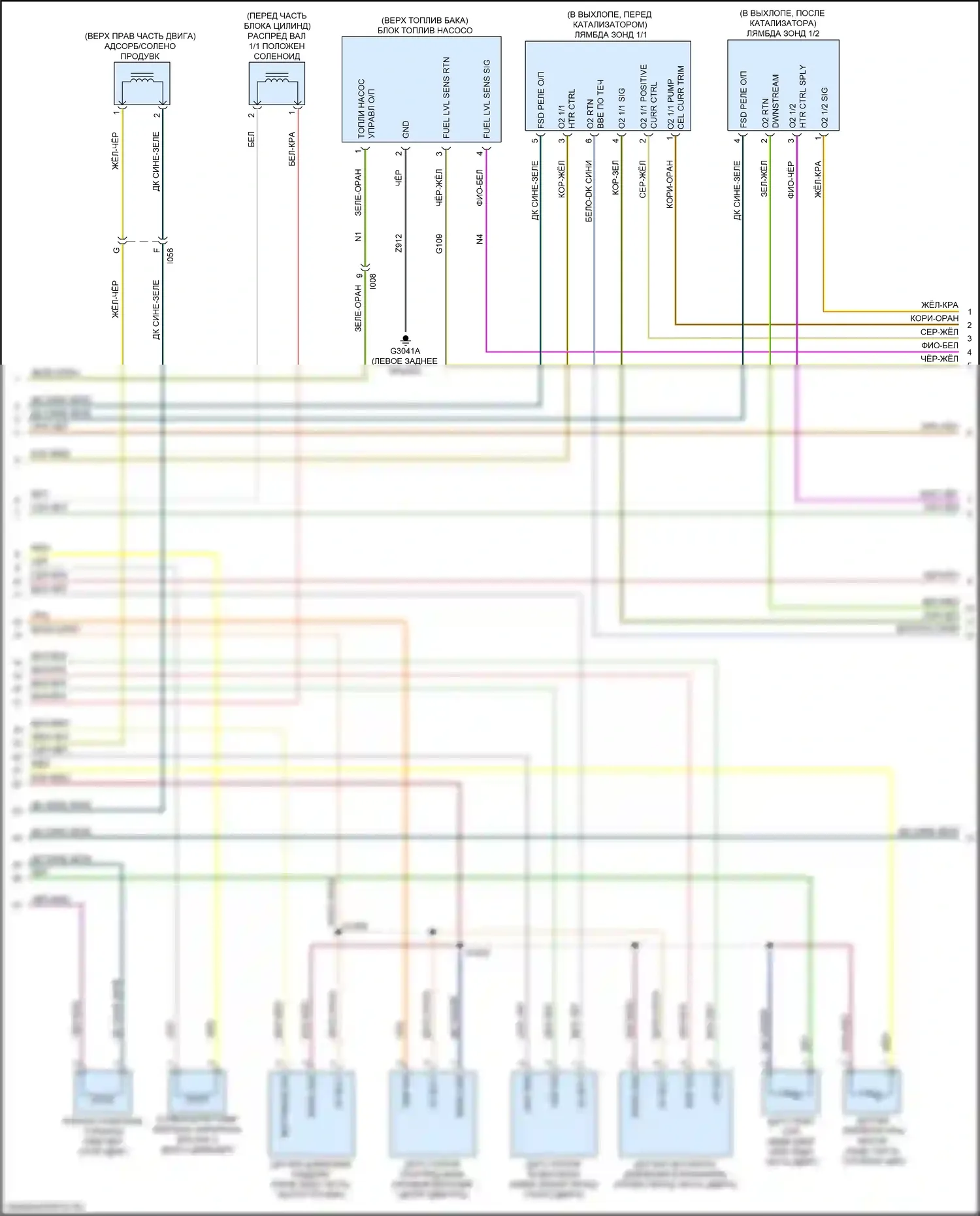 500L FIAT I рестайлинг (2017-2024): Электросхема двигателя 1.4л турбо (4 из 5) 