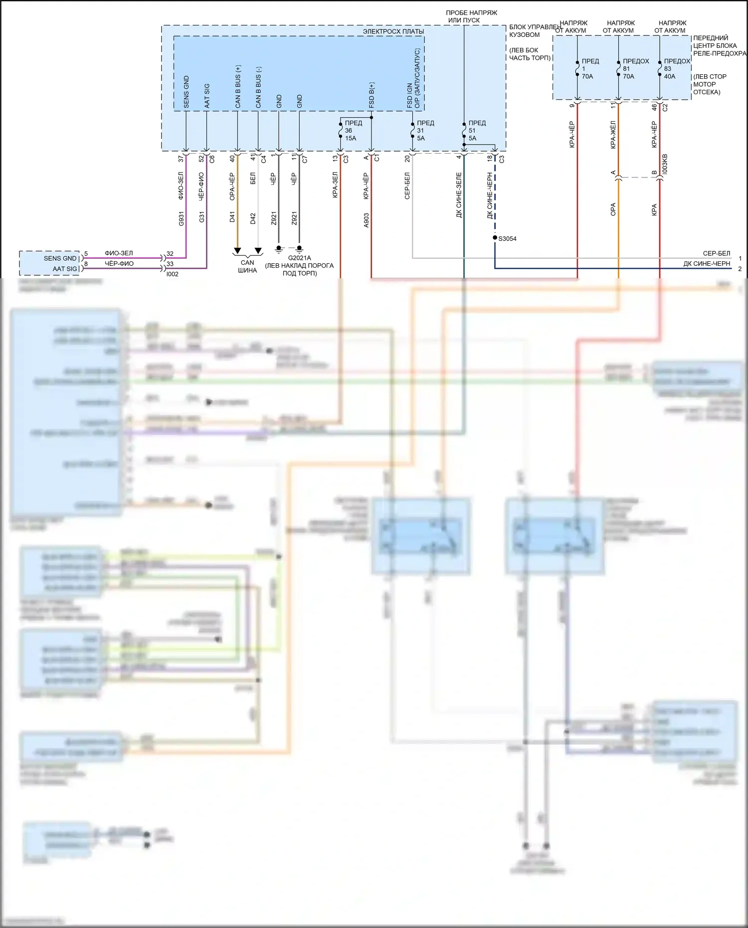500L FIAT I рестайлинг (2017-2024): Электросхема ручного кондиционера (1 из 2) 