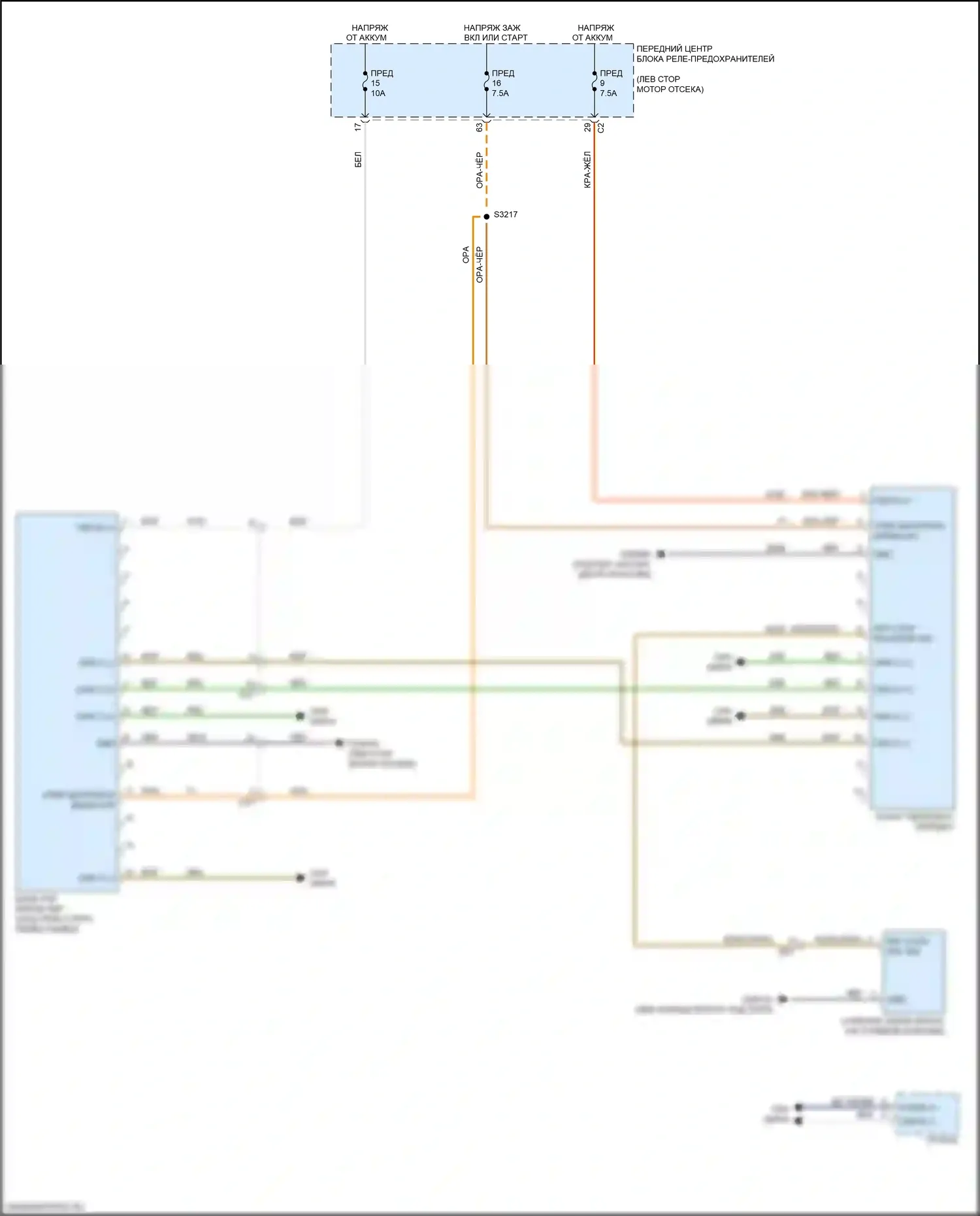 500L FIAT I рестайлинг (2017-2024): Электросхема коробки передач 