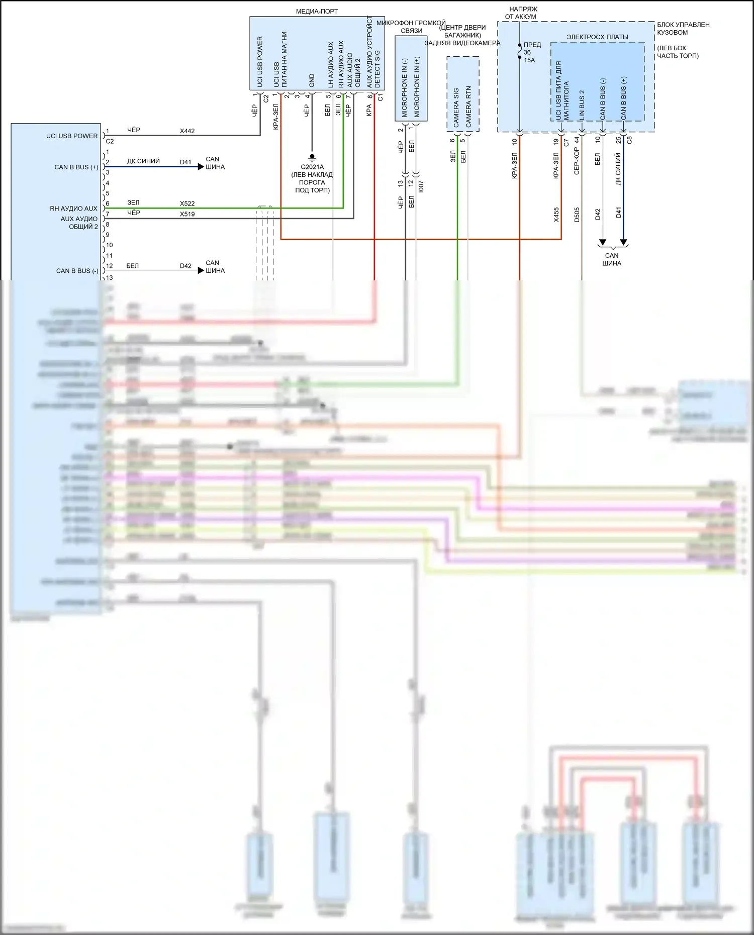 500L FIAT I рестайлинг (2017-2024): Электросхема радиосвязи, премиум (1 из 2) 