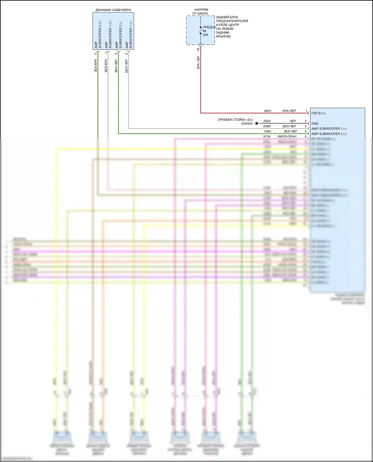500L FIAT I рестайлинг (2017-2024): Электросхема радиосвязи, премиум (2 из 2) 