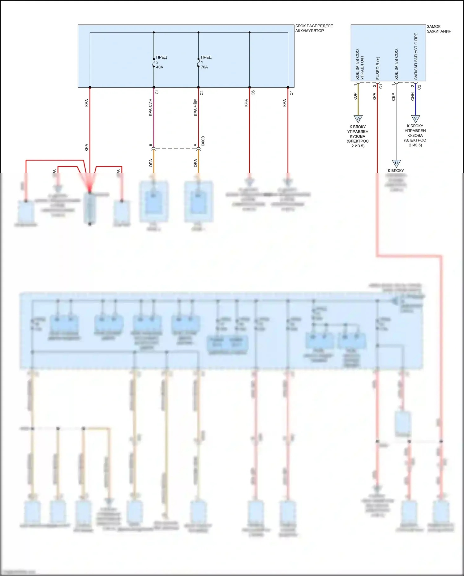 500X FIAT I (2014-2018): Электросхема блока предохранителей реле (1 из 5) 