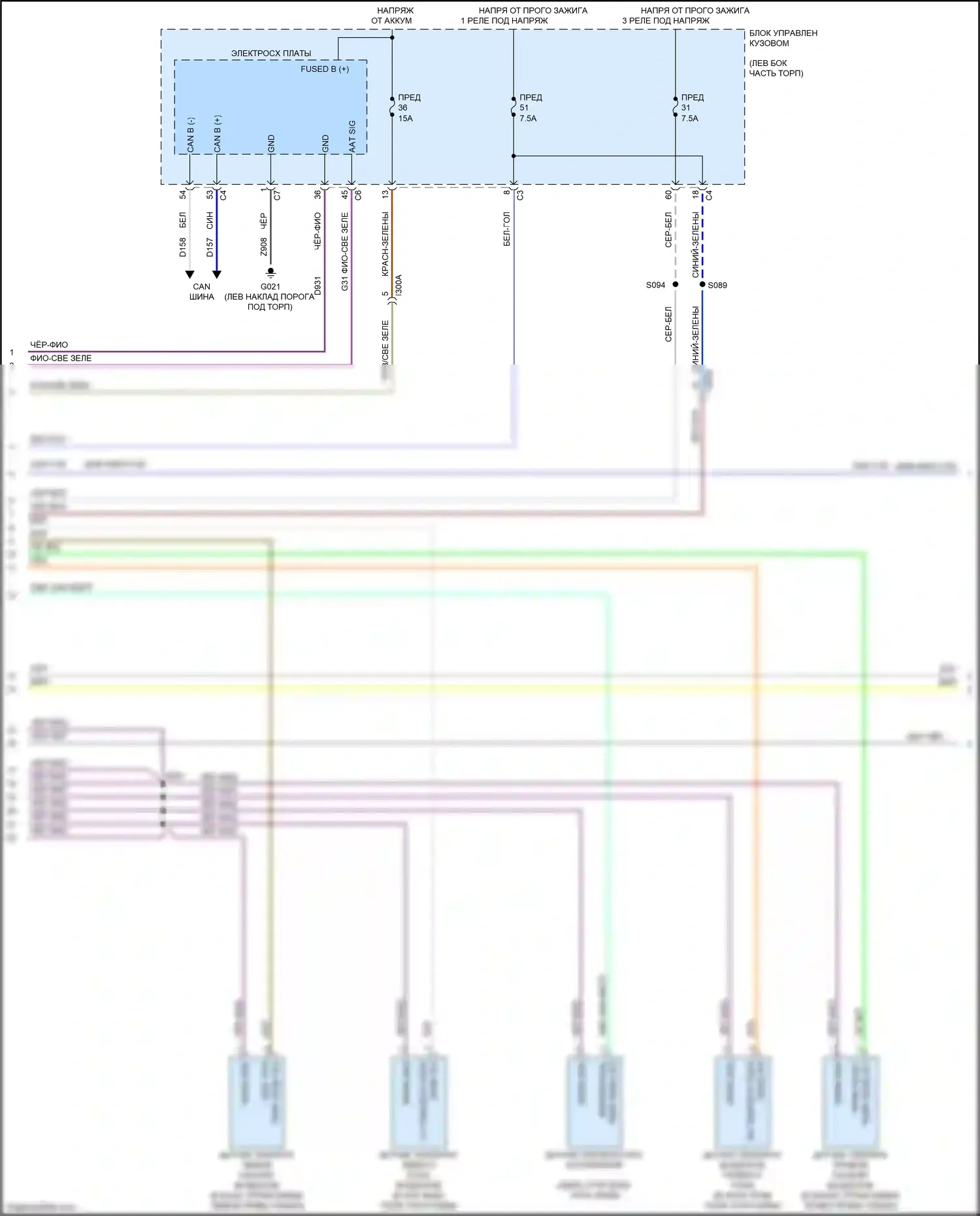 500X FIAT I (2014-2018): Электросхема климат контроля (3 из 5) 