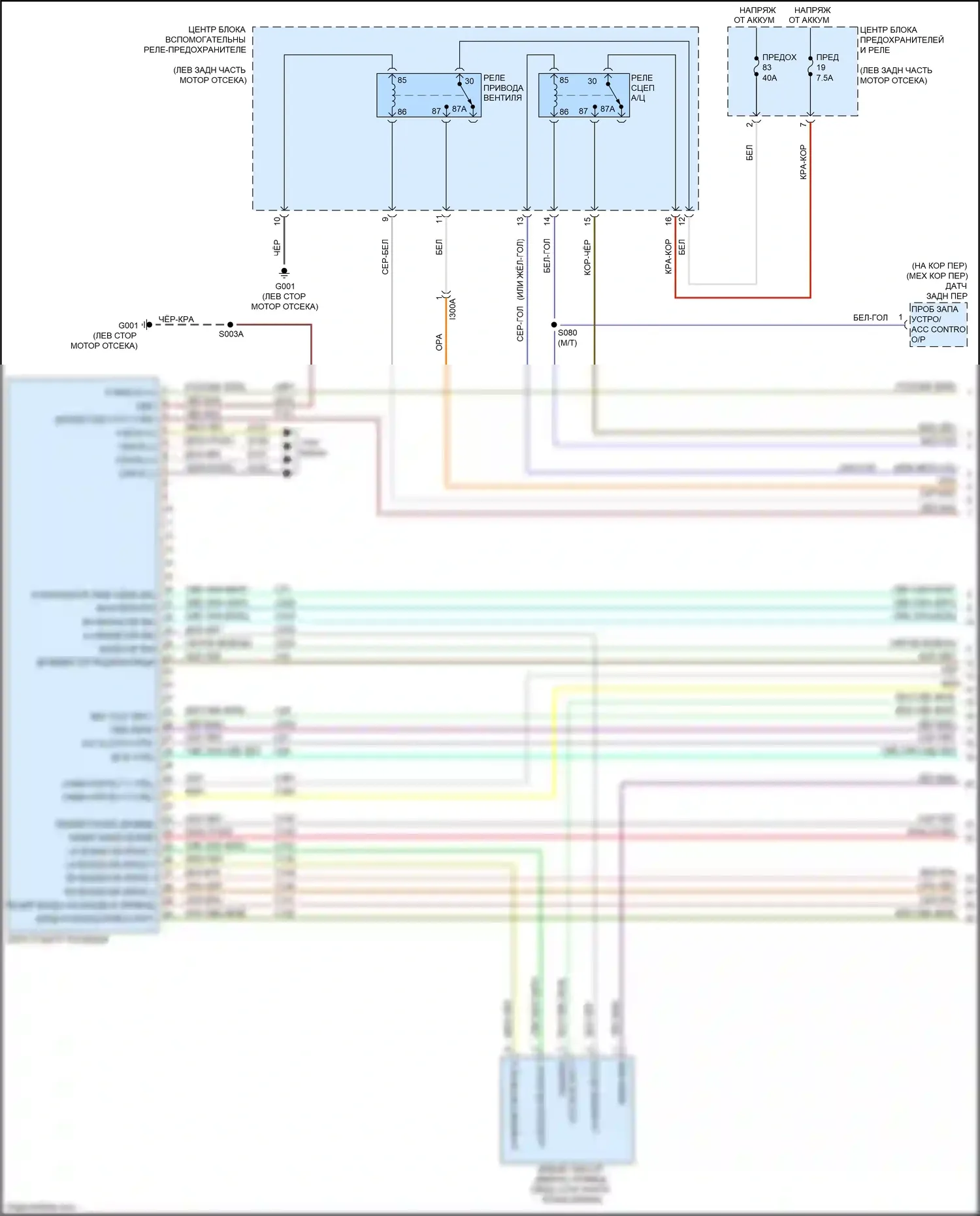 500X FIAT I (2014-2018): Электросхема ручного кондиционера (1 из 5) 