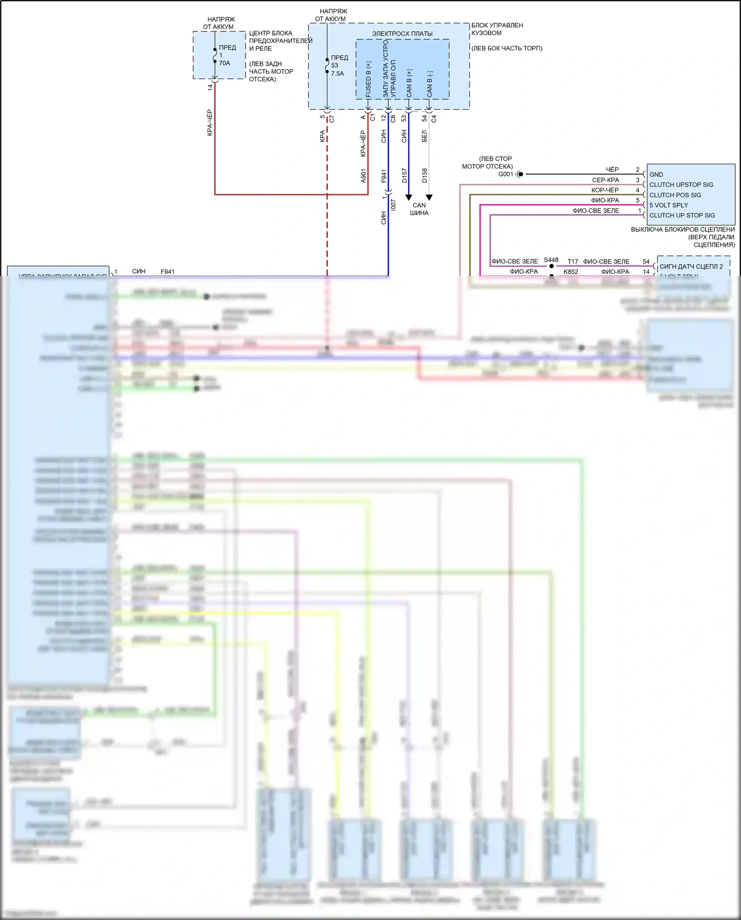 500X FIAT I (2014-2018): Пассивная сигнализации электросхема 