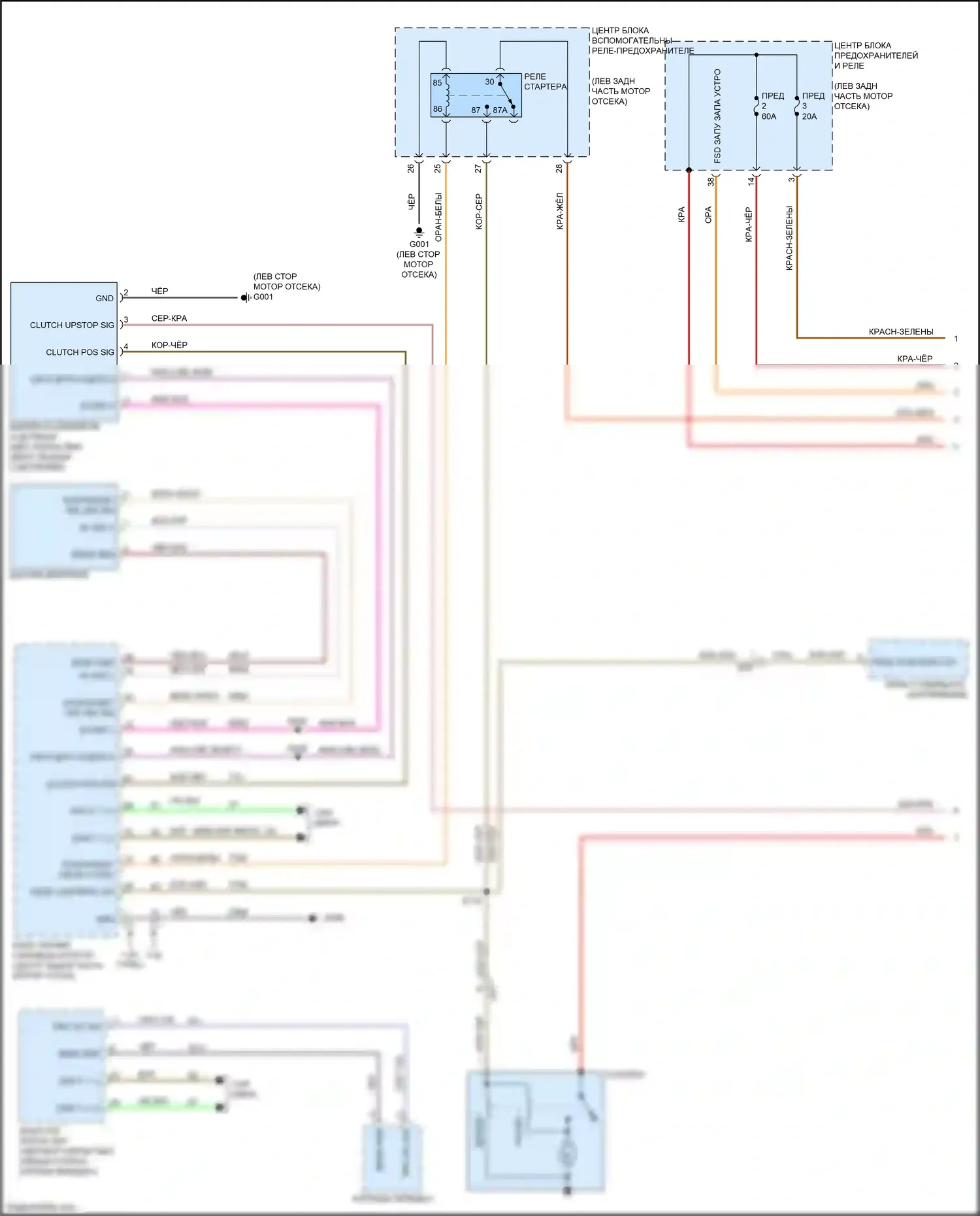 500X FIAT I (2014-2018): Электросхема стартера (1 из 2) 