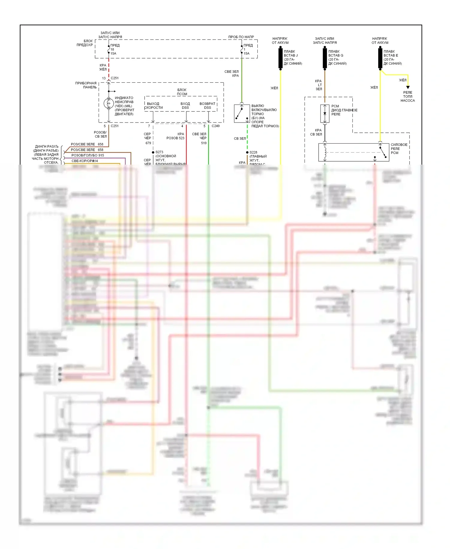 Aerostar Ford I (1986-1997): 3,0л, электросхема коробки передач 