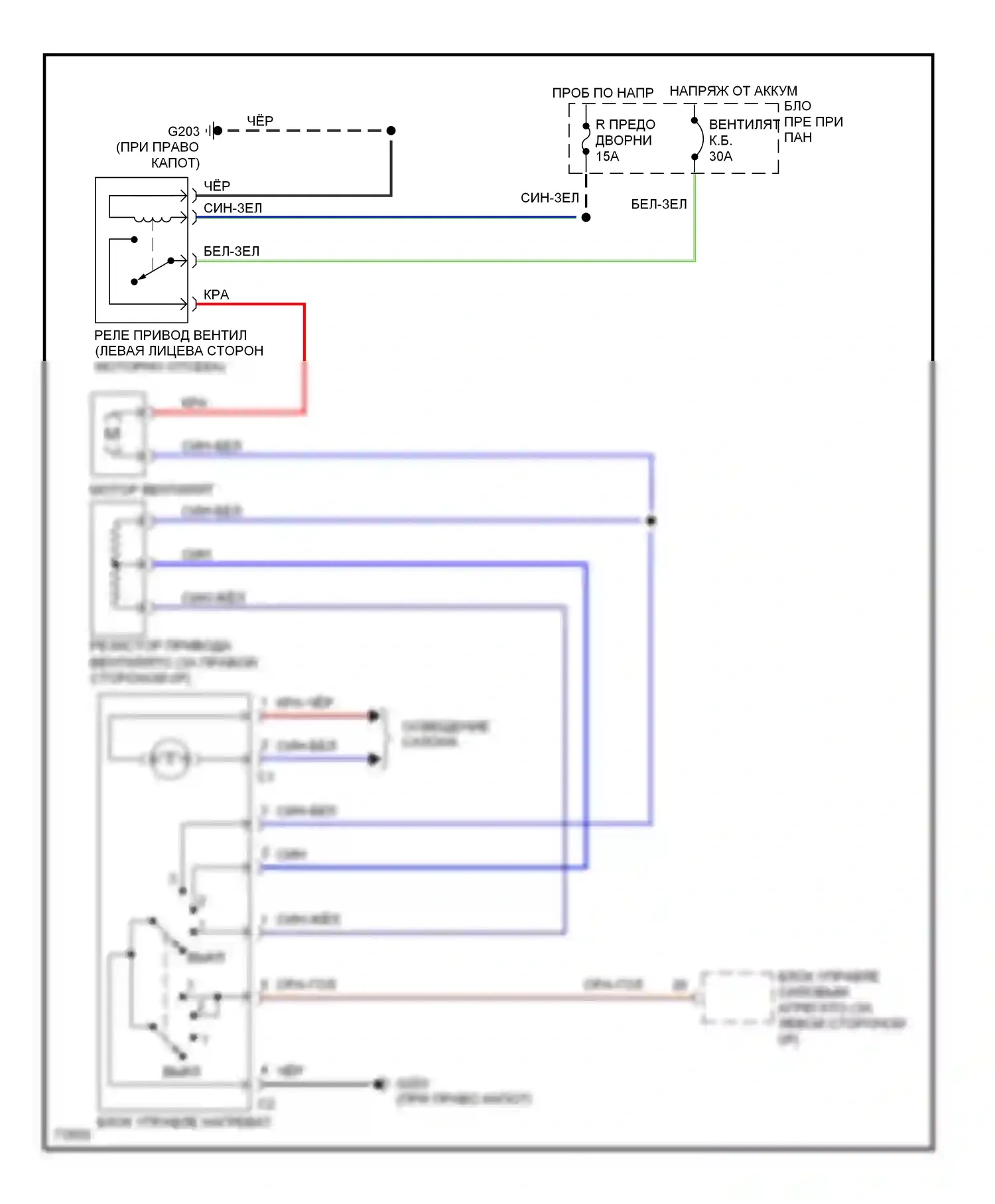 Aspire Ford I (1993-1997): Электросхема нагревателя 