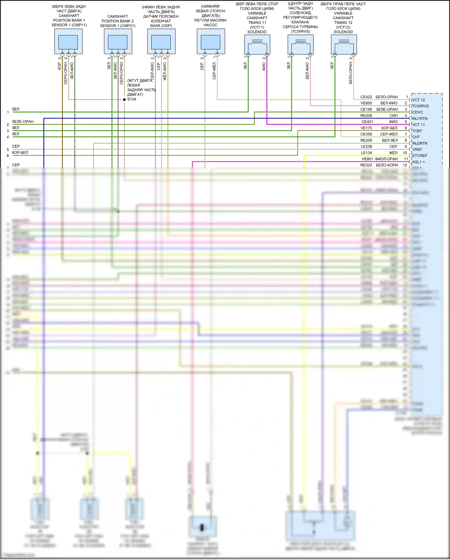 Bronco Sport Ford I (2020-2024): Электросхема двигателя 1.5л турбо (7 из 7) 