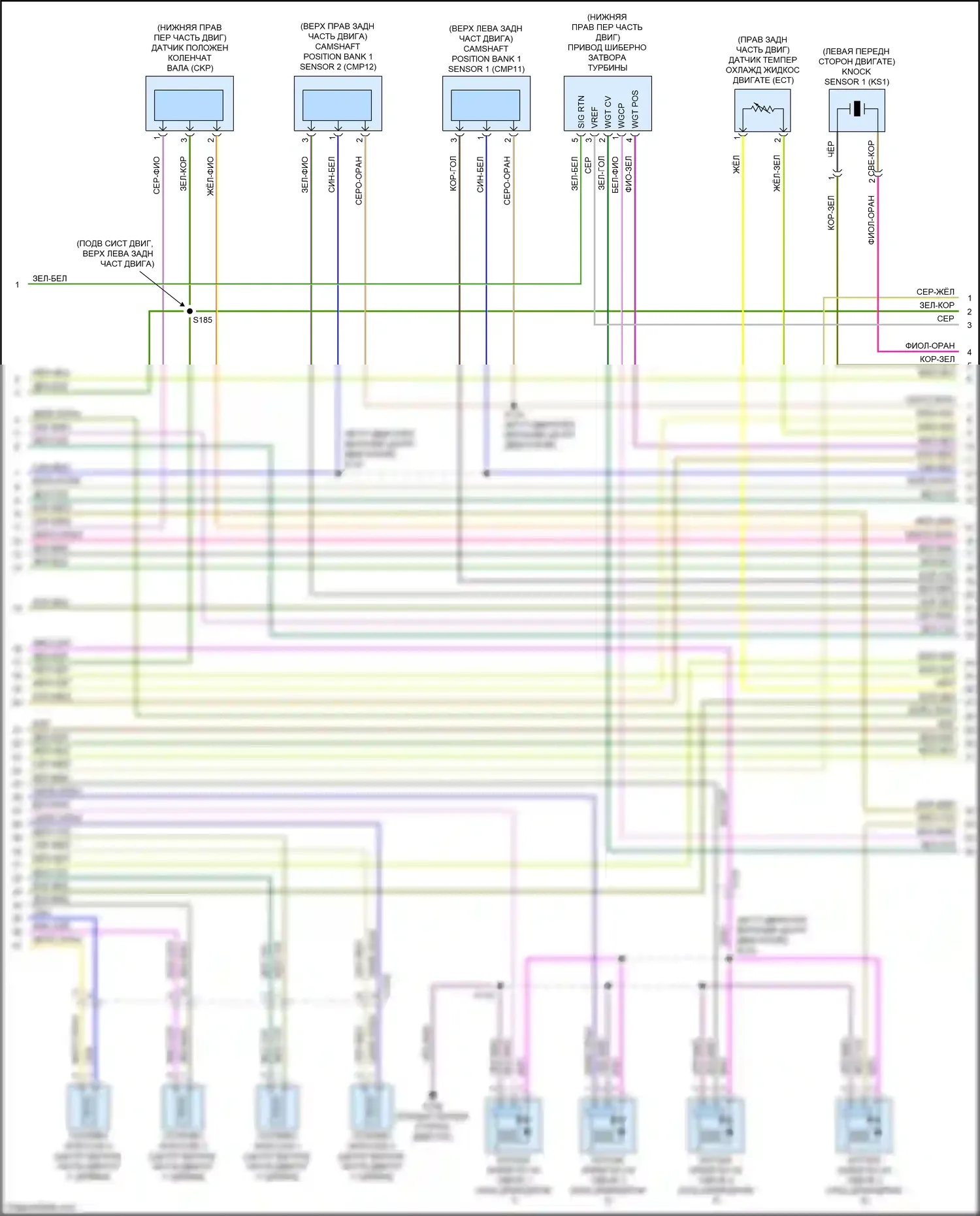 Bronco Sport Ford I (2020-2024): Электросхема двигателя 2.0л турбо (7 из 8) 