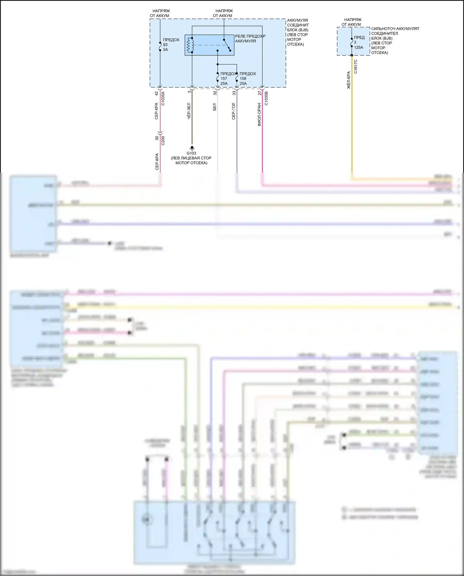 Bronco Sport Ford I (2020-2024): Электросхема фар (1 из 2) 