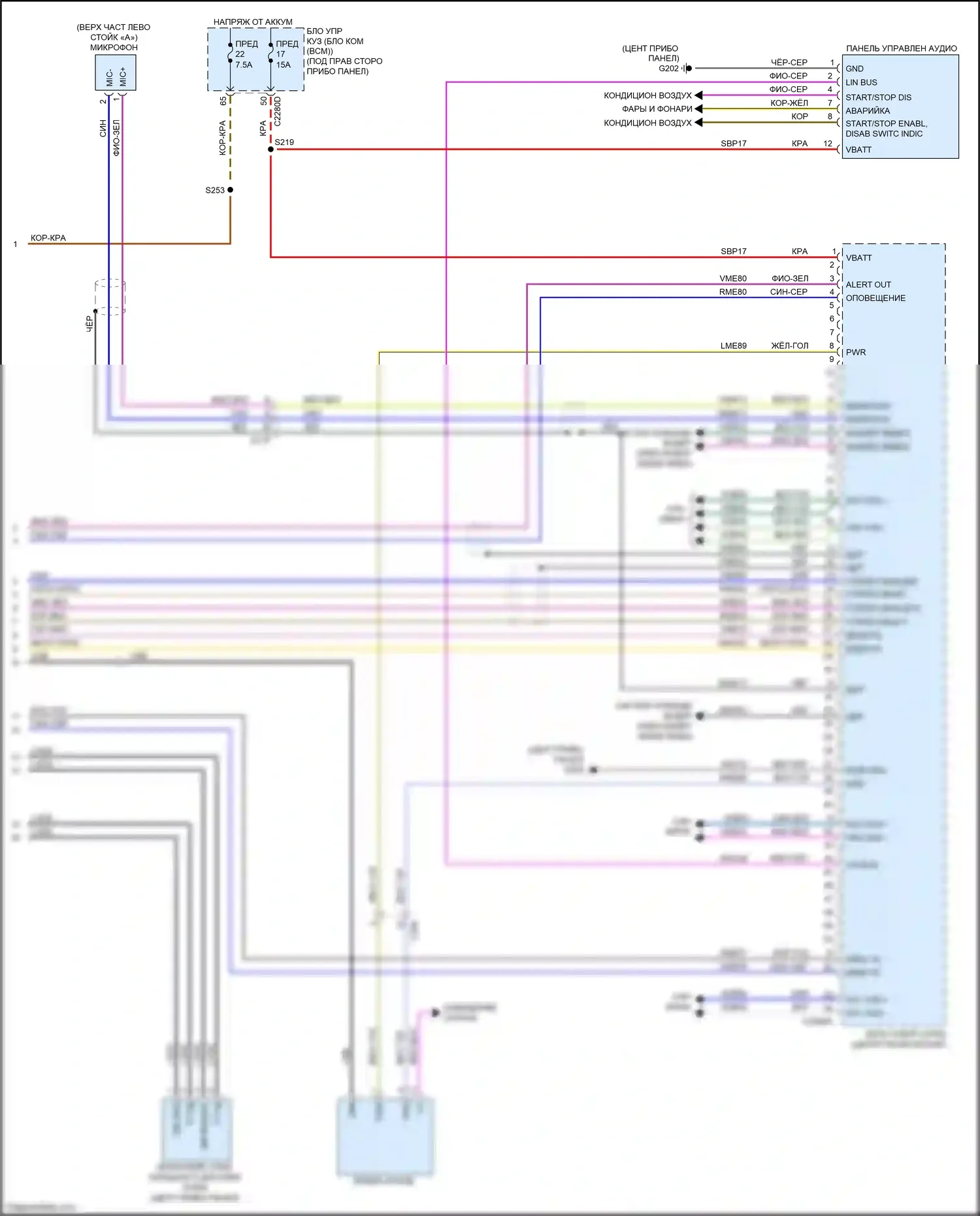 Bronco Sport Ford I (2020-2024): Электросхема магнитолы, 10 динамиков (5 из 5) 