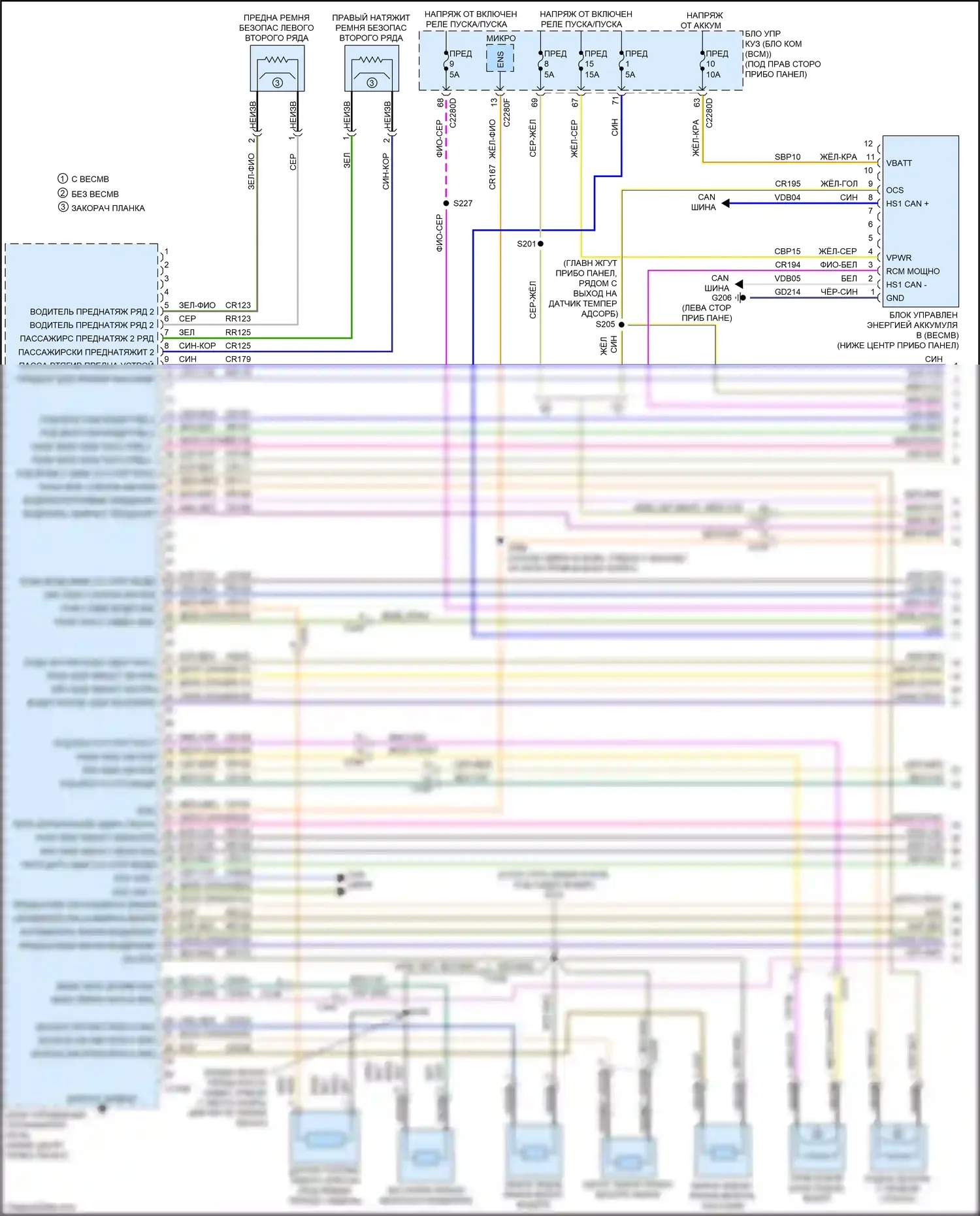 Bronco Sport Ford I (2020-2024): Электросхема подушек безопасности (1 из 3) 