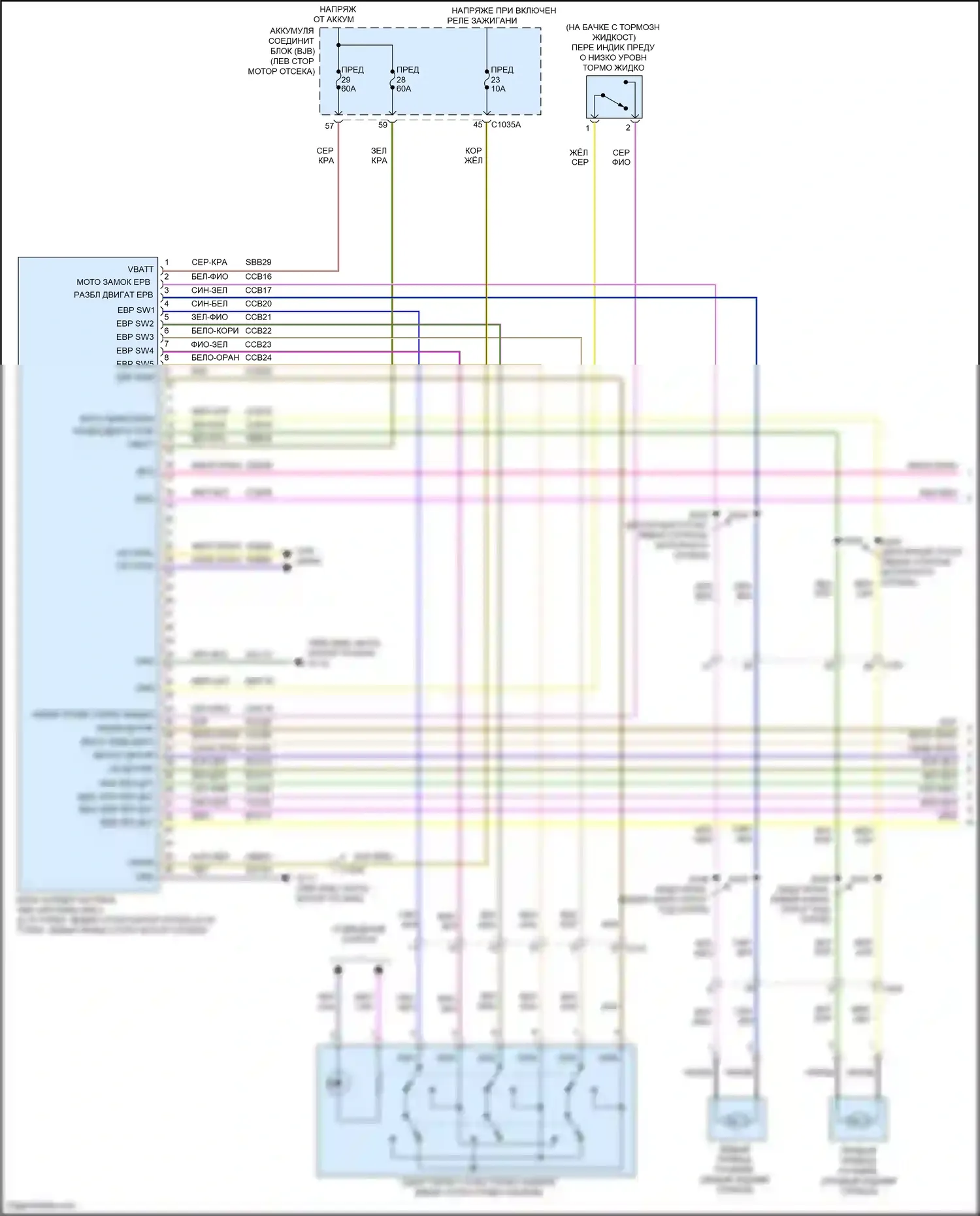 Bronco Ford VI (2020-2024): Антиблокировочная электросхема тормозов, без esp (1 из 2) 