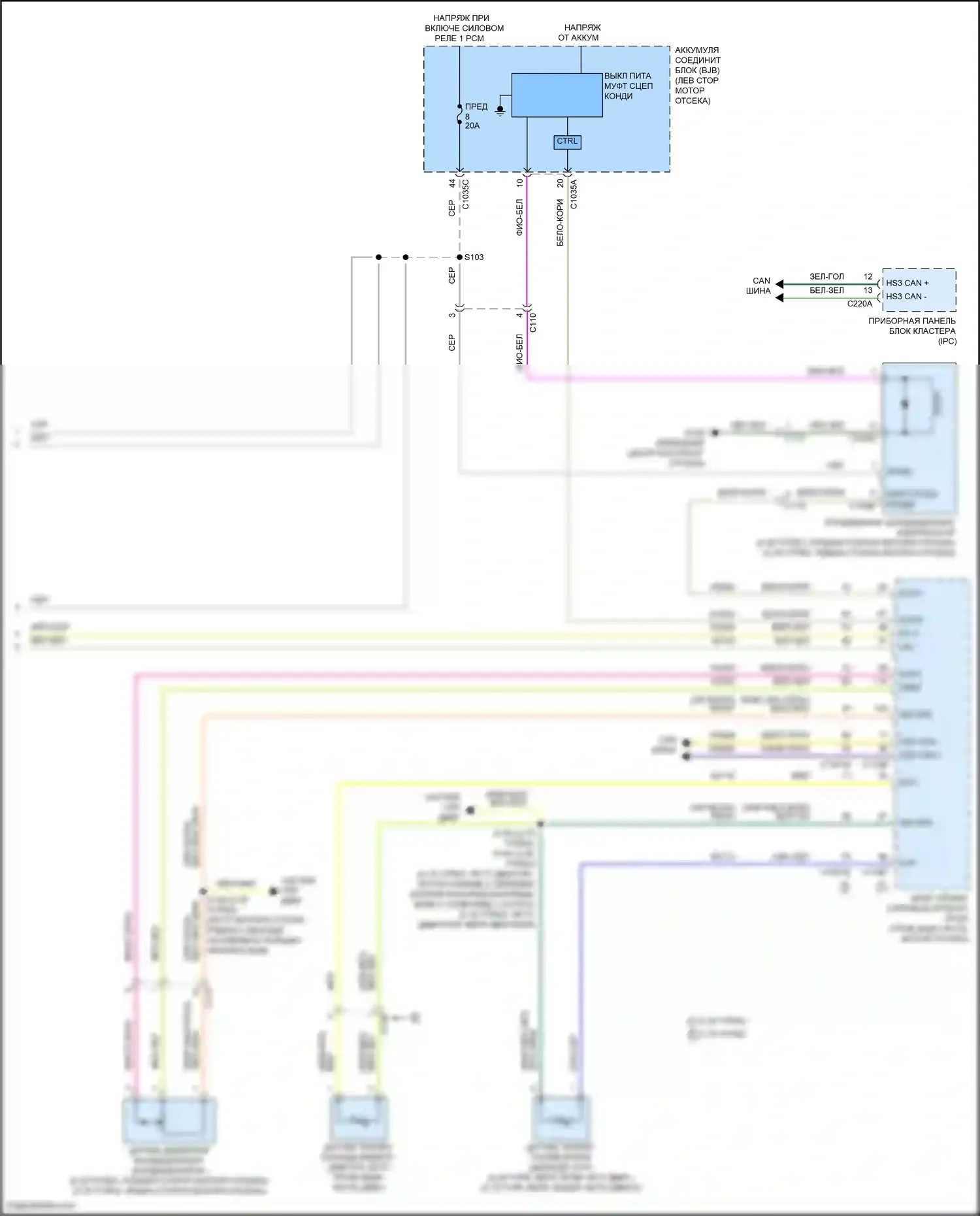 Bronco Ford VI (2020-2024): Электросхема климат контроля (4 из 4) 