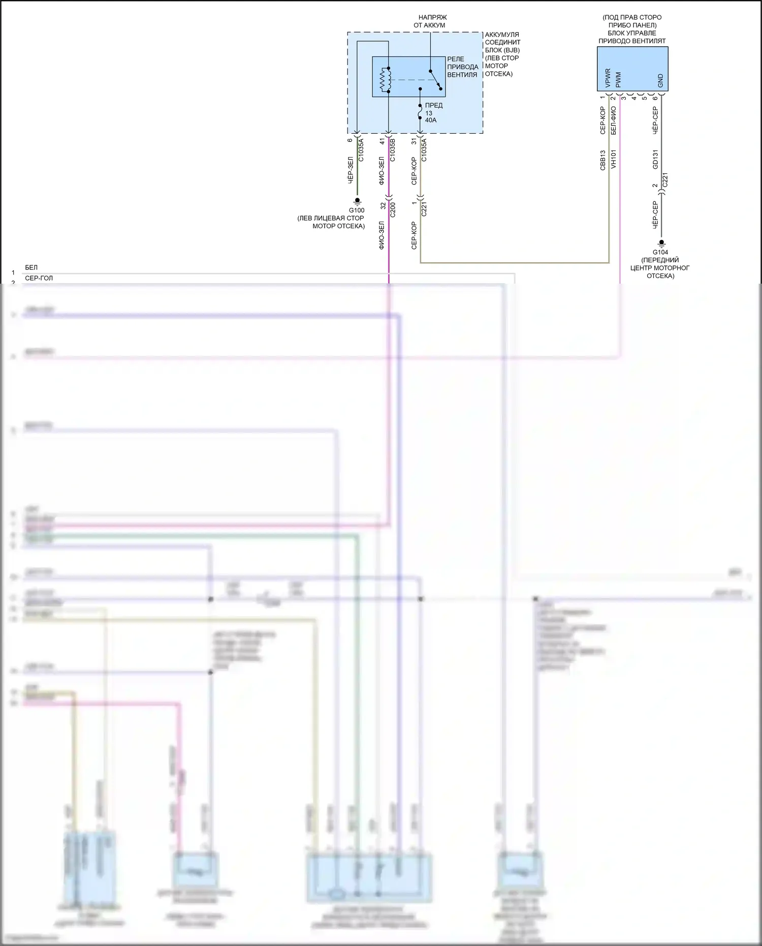 Bronco Ford VI (2020-2024): Электросхема ручного кондиционера (2 из 4) 