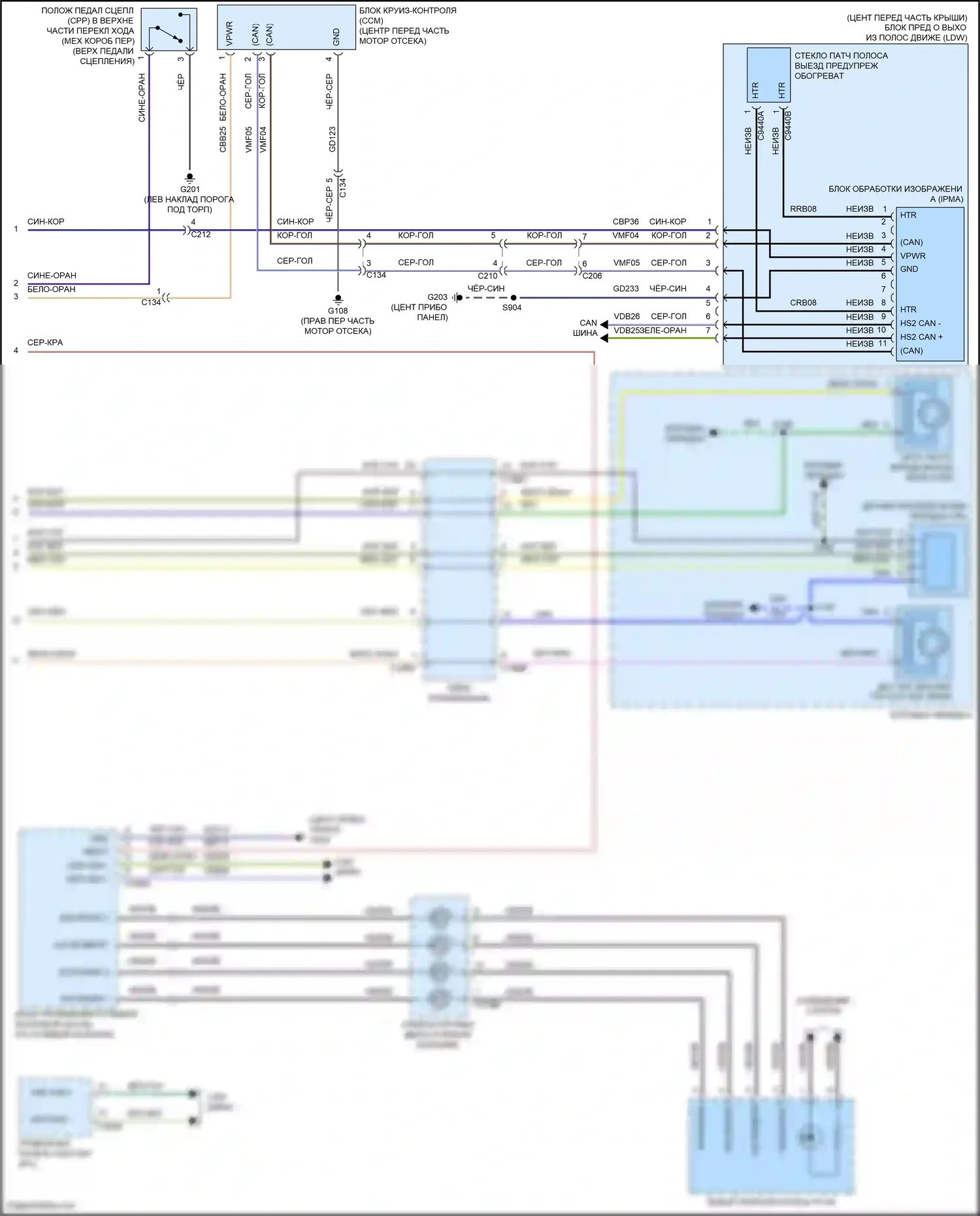 Bronco Ford VI (2020-2024): Электросхема круиз-контроля (2 из 2) 