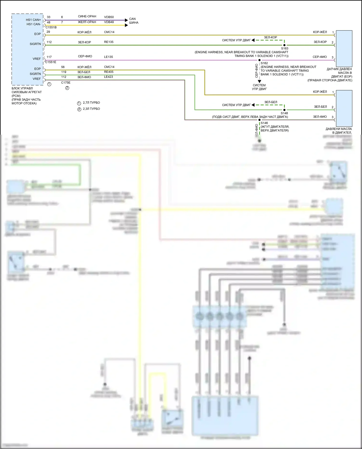 Bronco Ford VI (2020-2024): Электросхема приборной панели (2 из 2) 