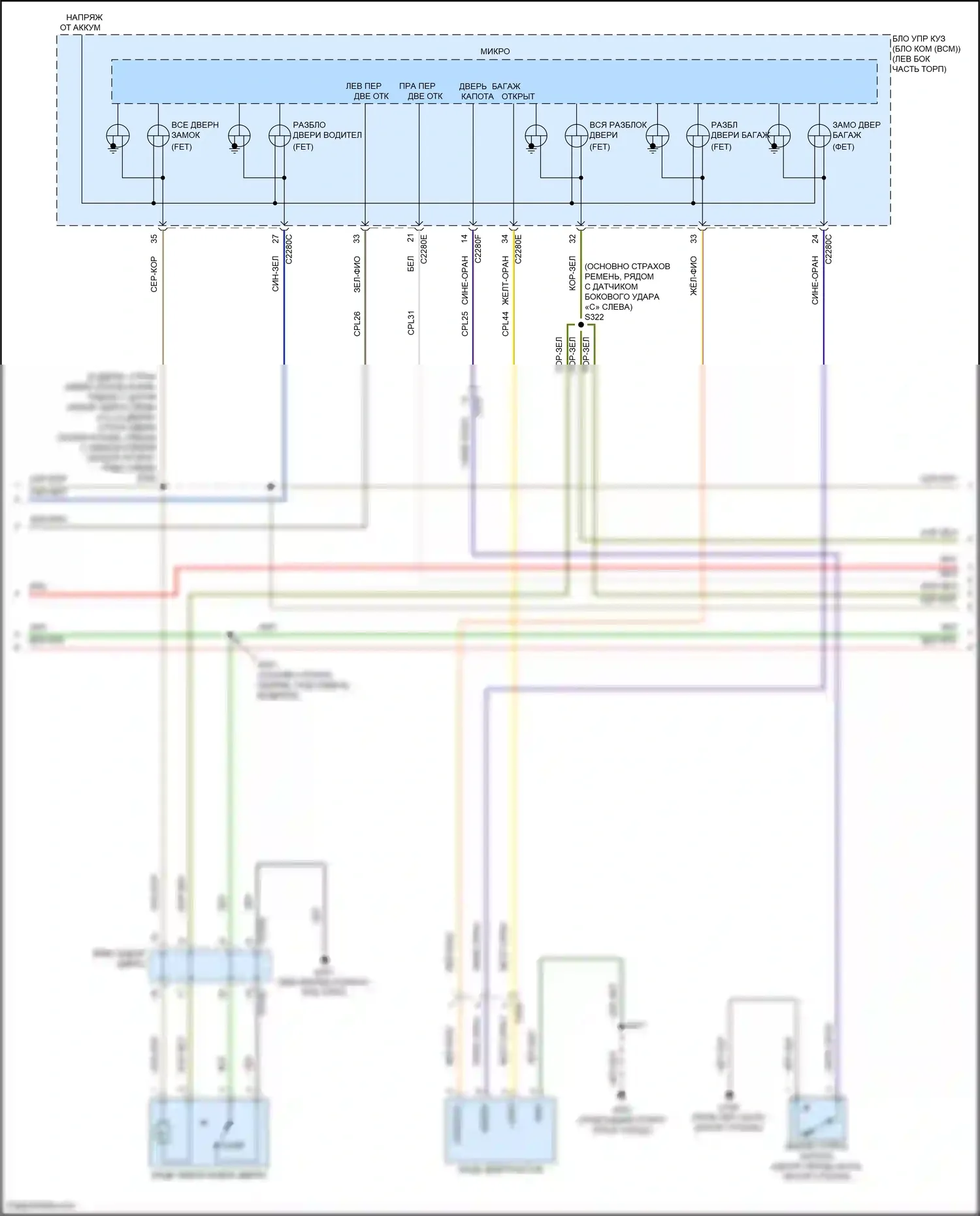 Bronco Ford VI (2020-2024): Сигнализации электросхема (2 из 5) 