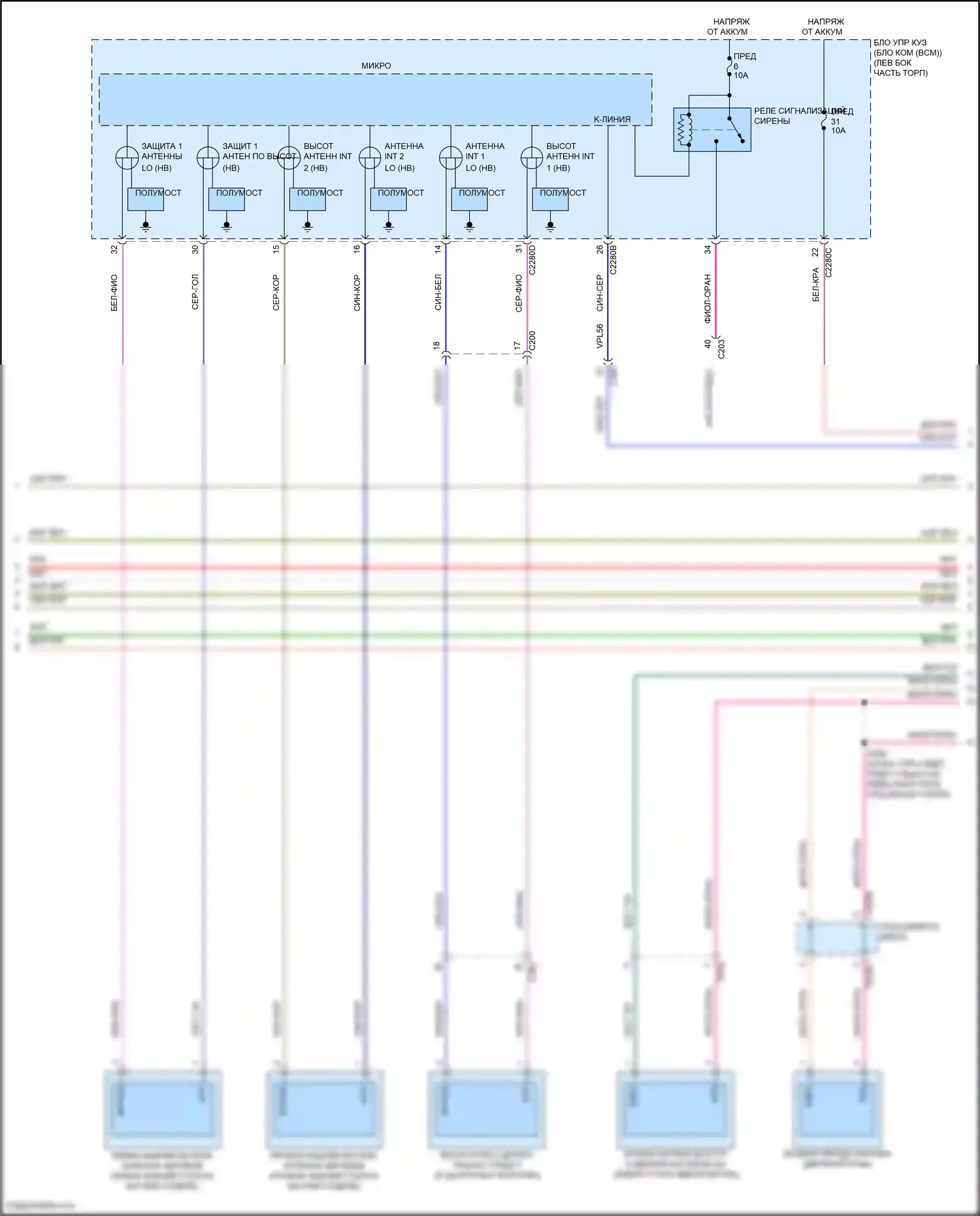 Bronco Ford VI (2020-2024): Сигнализации электросхема (3 из 5) 