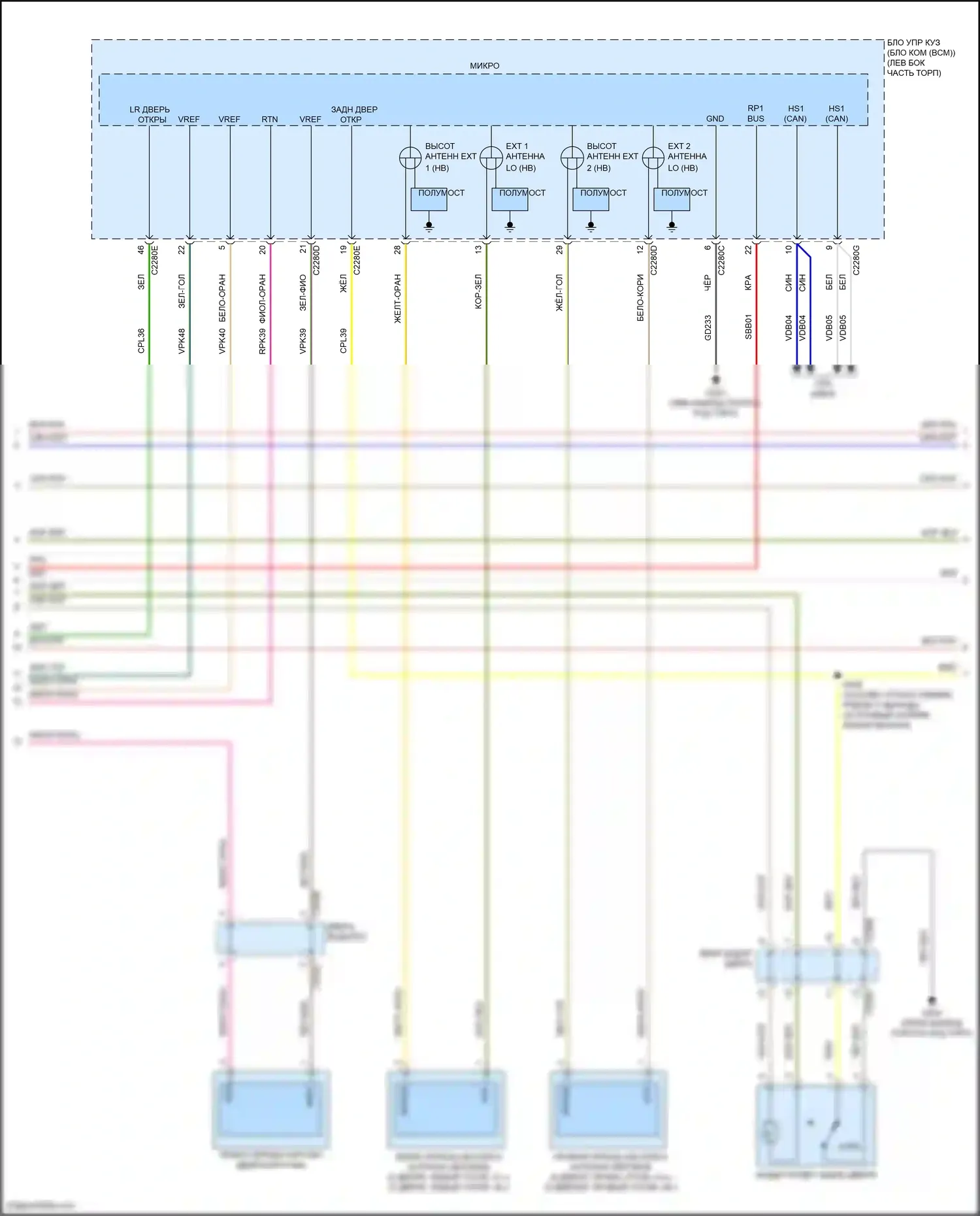 Bronco Ford VI (2020-2024): Сигнализации электросхема (4 из 5) 