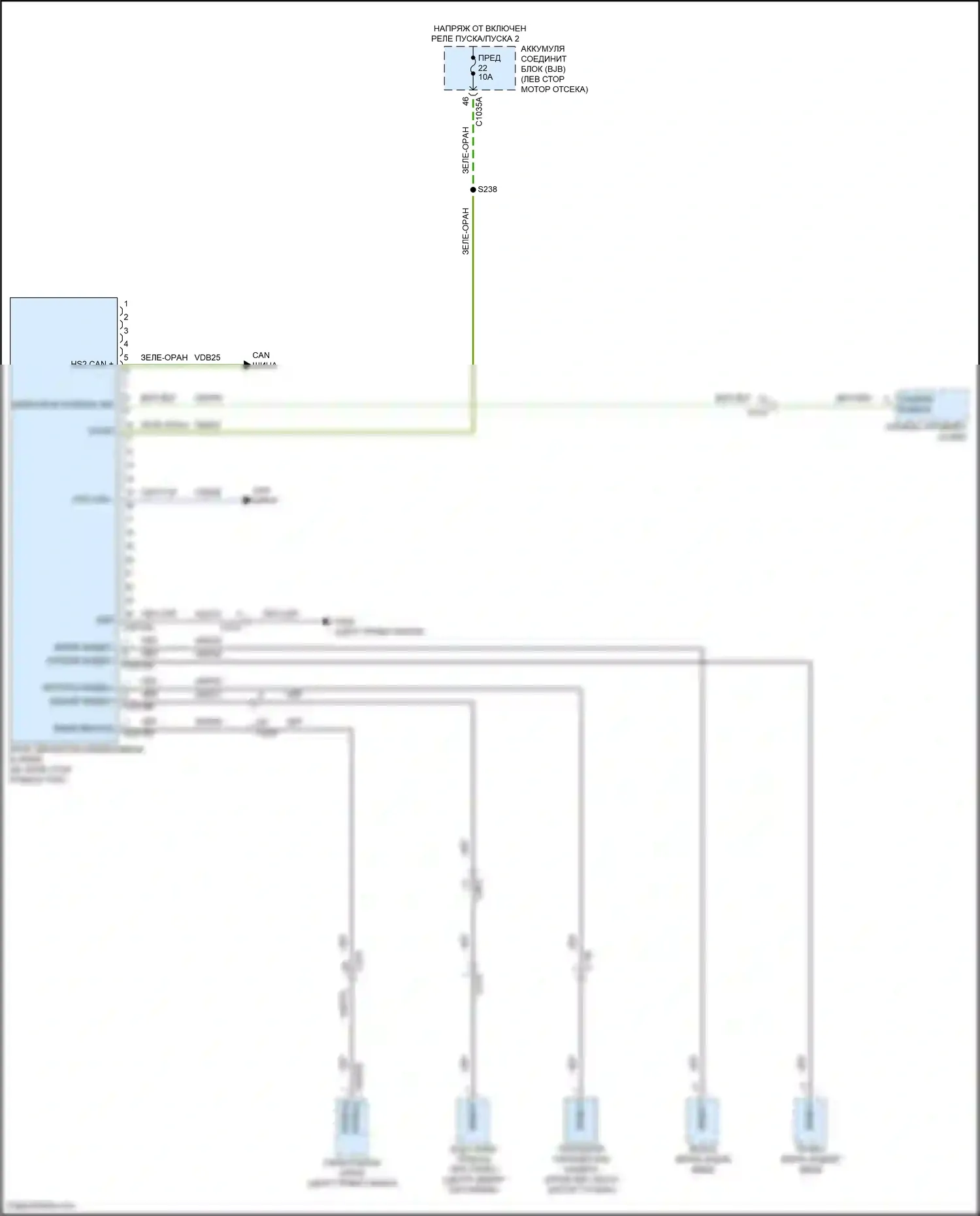 Bronco Ford VI (2020-2024): Электросхема задней камеры 