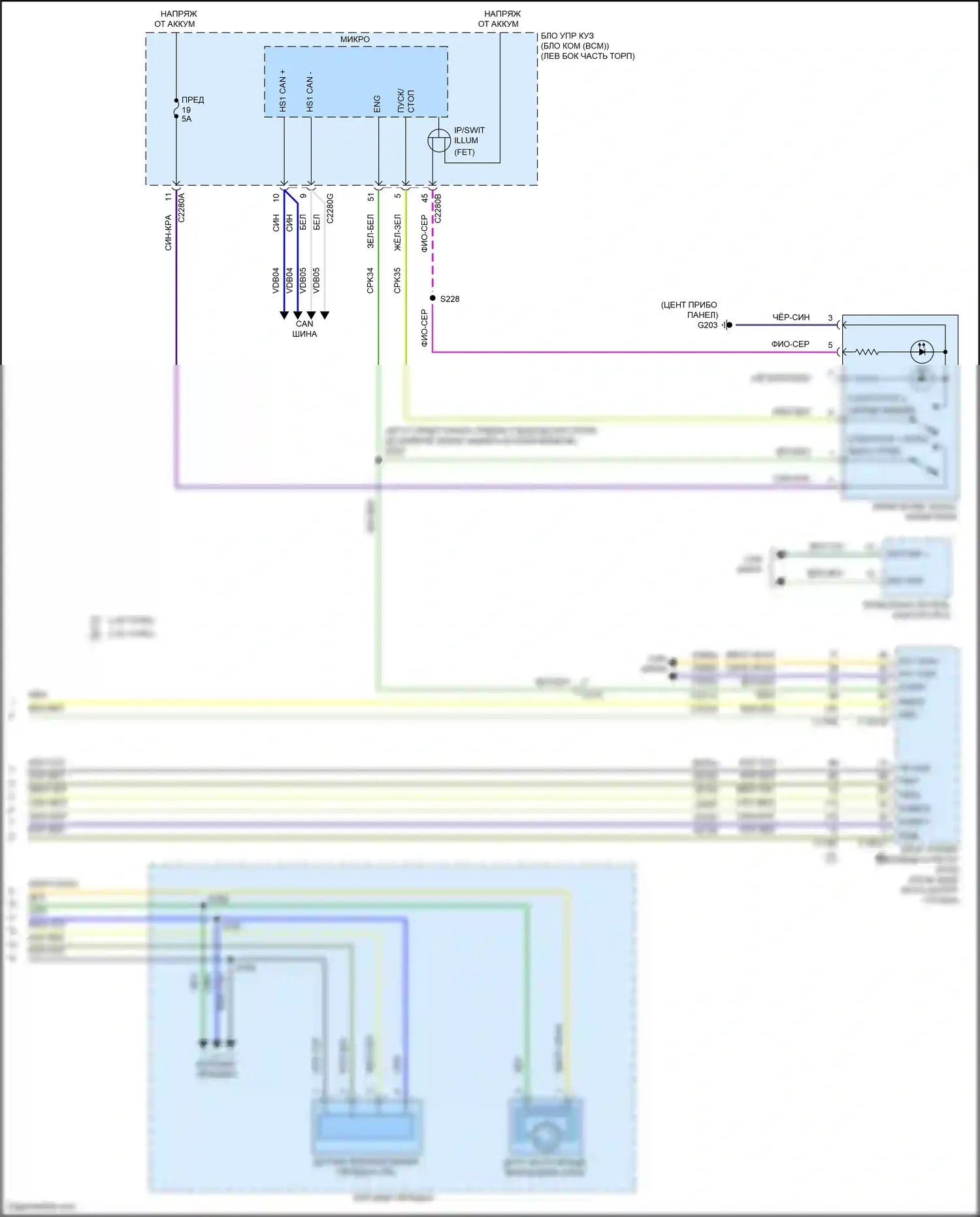 Bronco Ford VI (2020-2024): Электросхема стартера (2 из 2) 