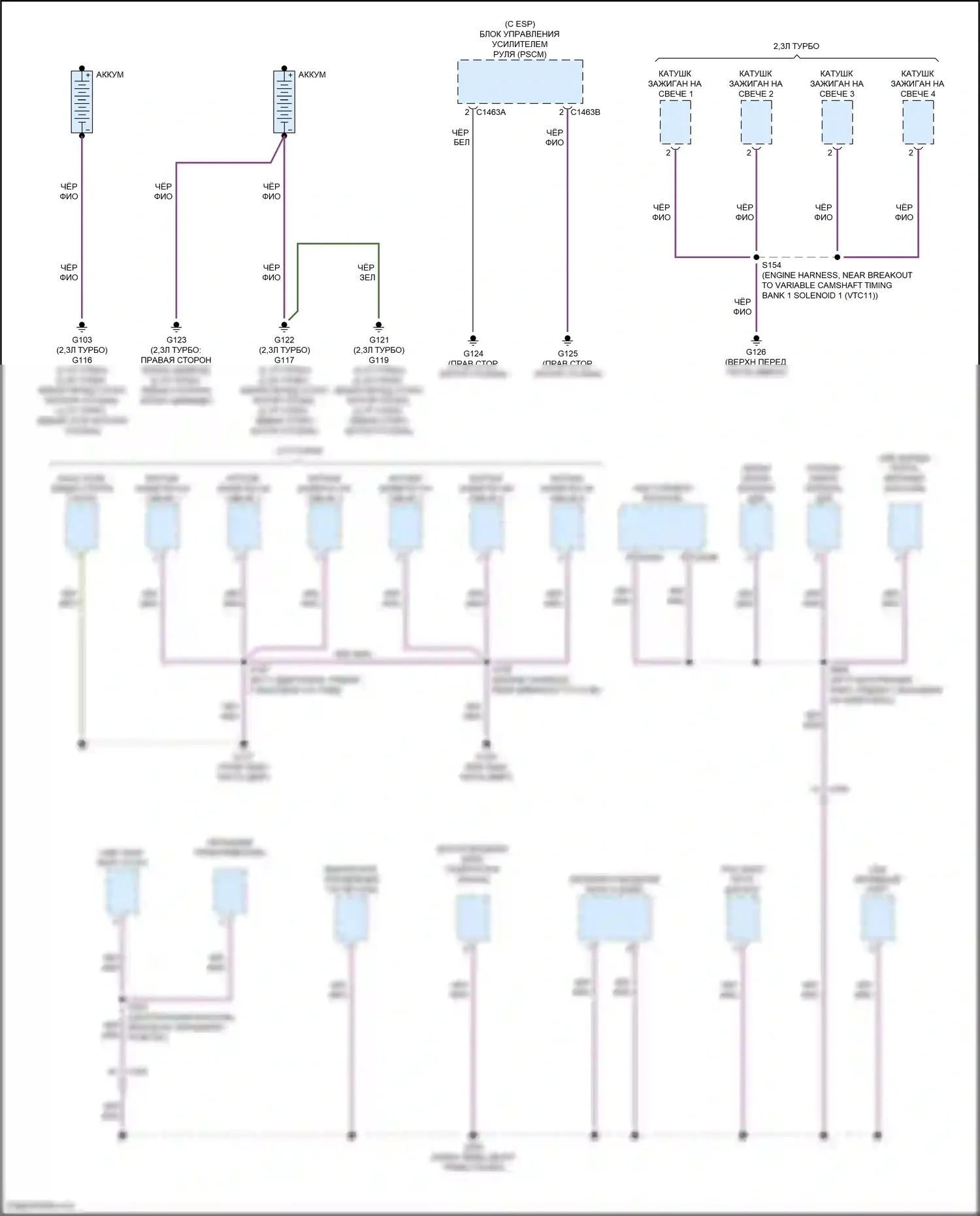 Bronco Ford VI (2020-2024): Электросхема точек подключения масс (2 из 5) 