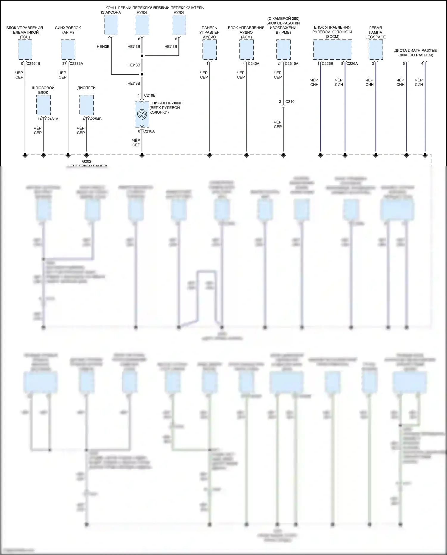 Bronco Ford VI (2020-2024): Электросхема точек подключения масс (4 из 5) 