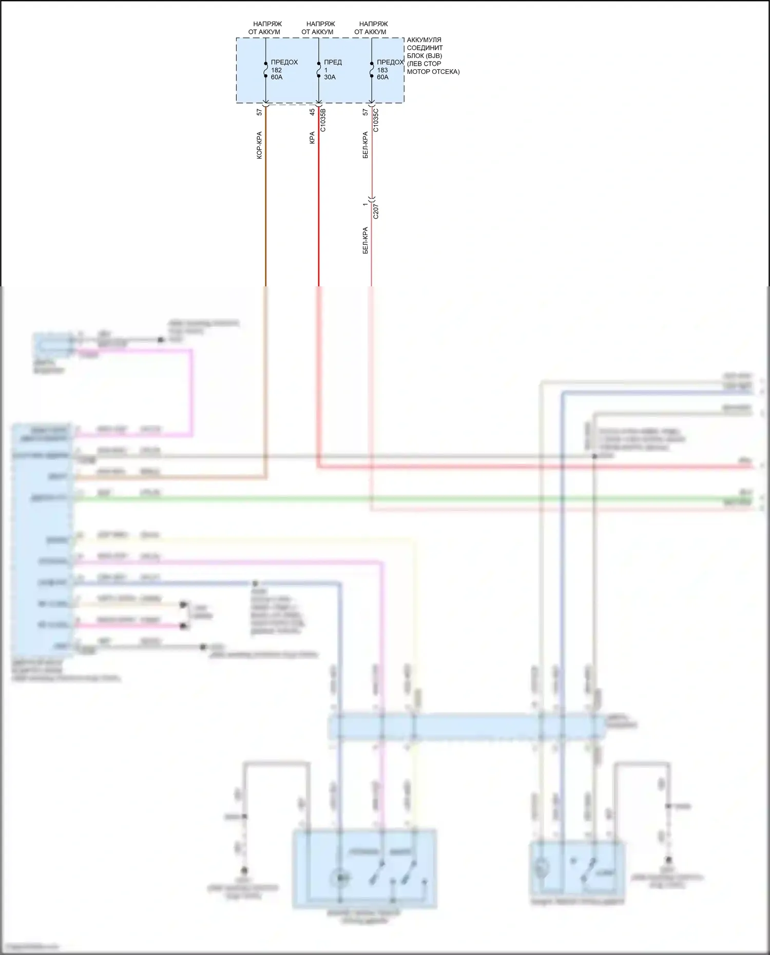 Bronco Ford VI (2020-2024): Электросхема центрального замка (1 из 5) 
