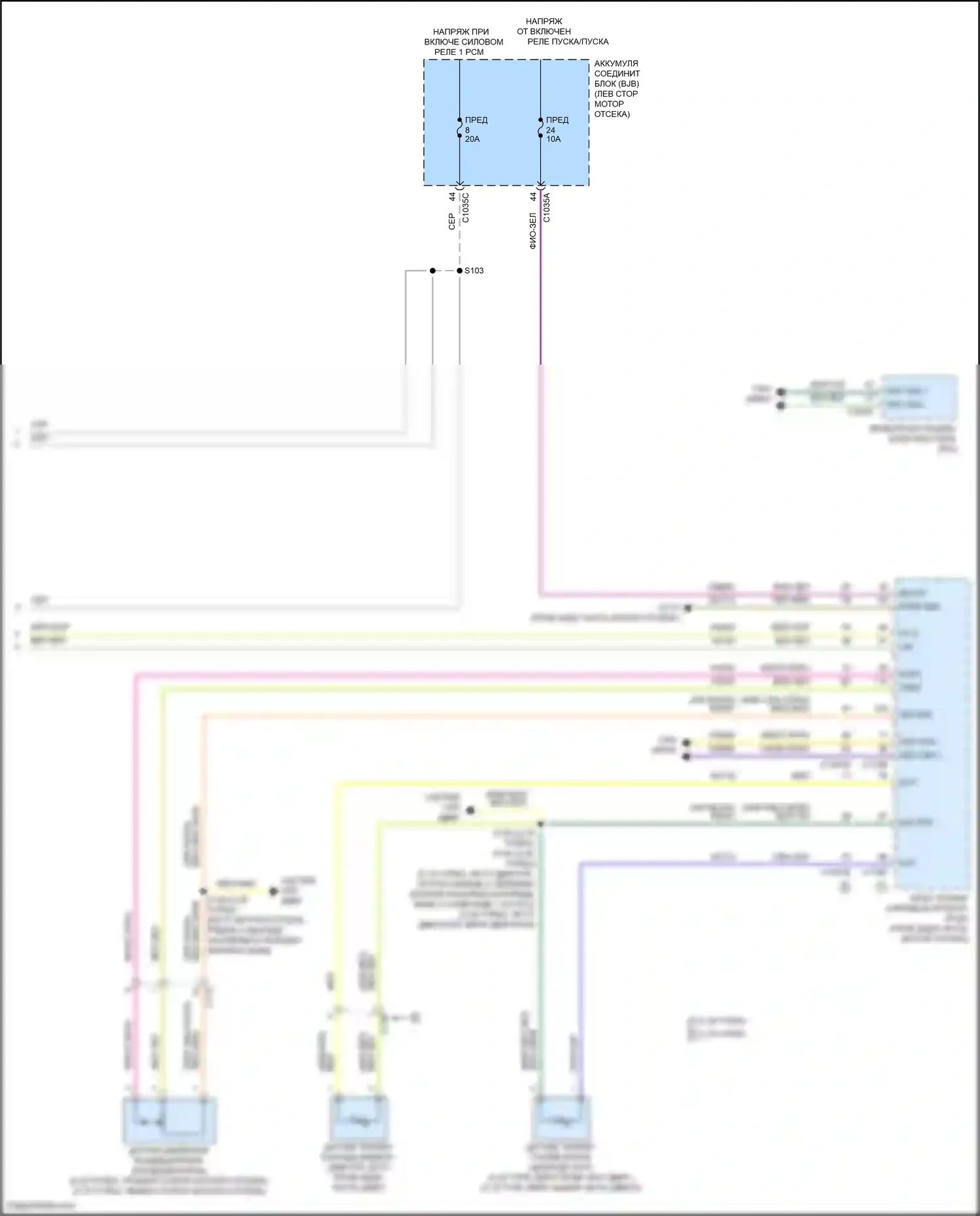 Bronco Ford VI (2020-2024): Электросхема вентилятора охлаждения (2 из 2) 