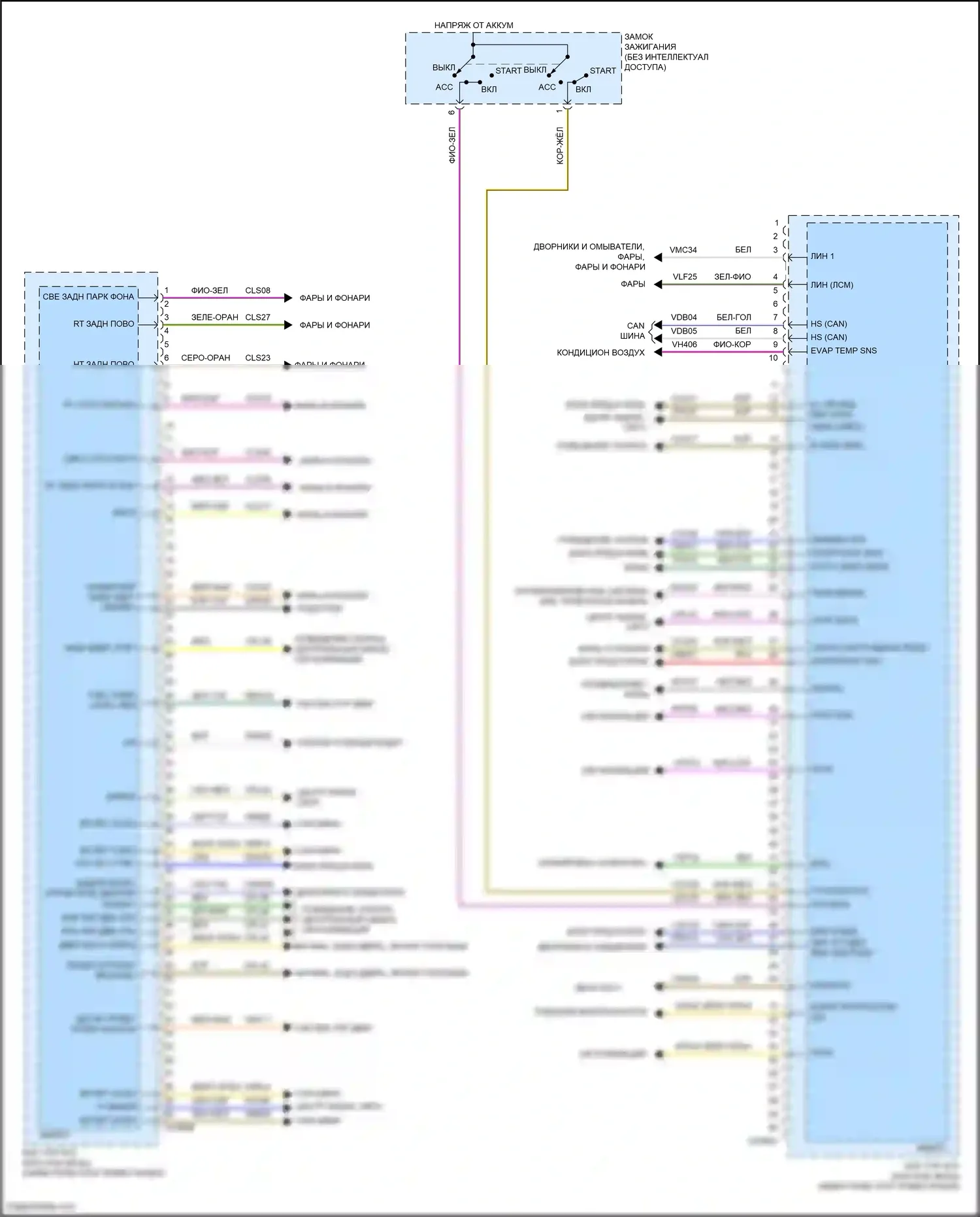 C-MAX Ford II рестайлинг (2015-2019): Электросхема блоков управления кузовом (2 из 2) 