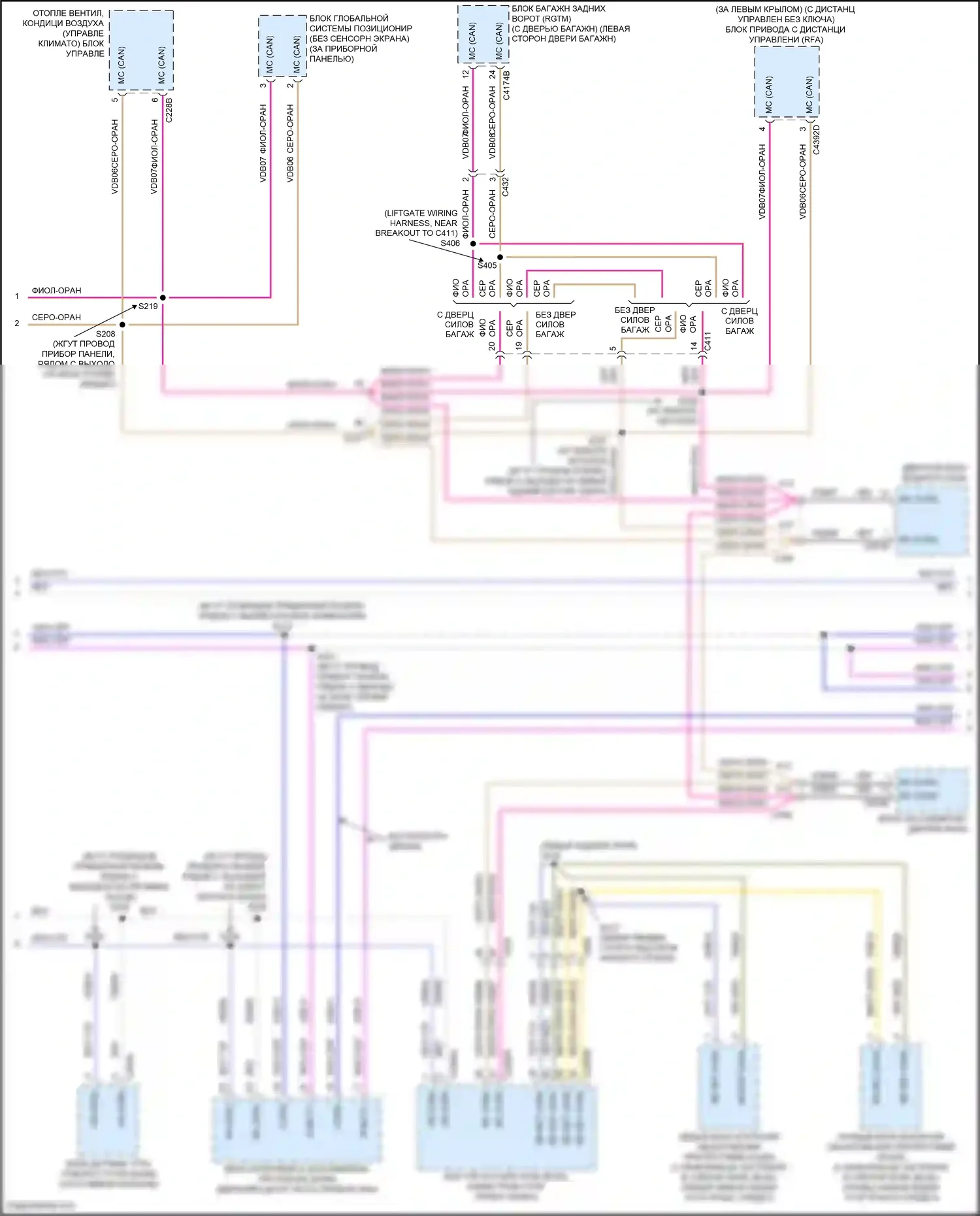 C-MAX Ford II рестайлинг (2015-2019): Can шина электросхема (2 из 3) 