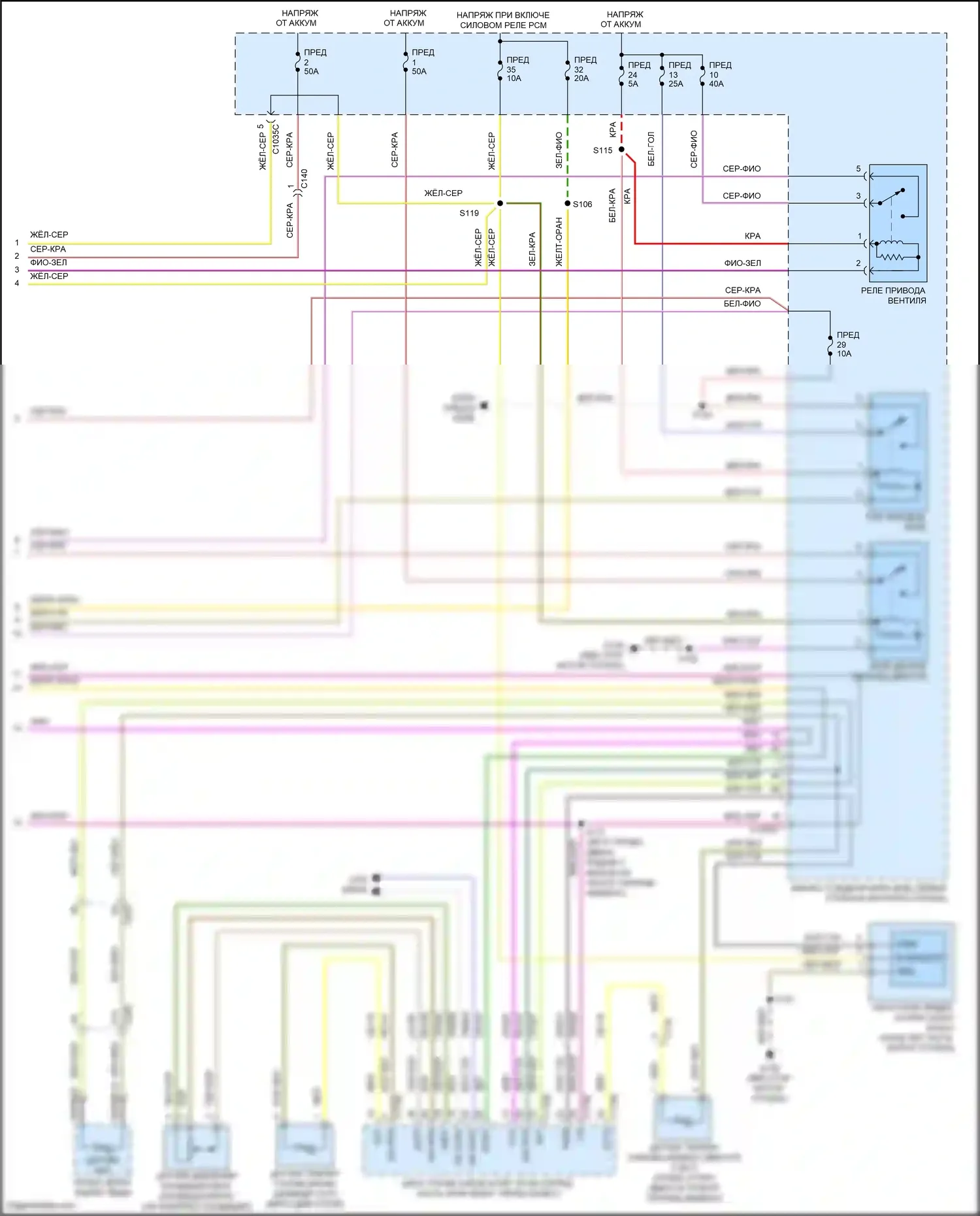 C-MAX Ford II рестайлинг (2015-2019): Электросхема климат контроля (3 из 3) 