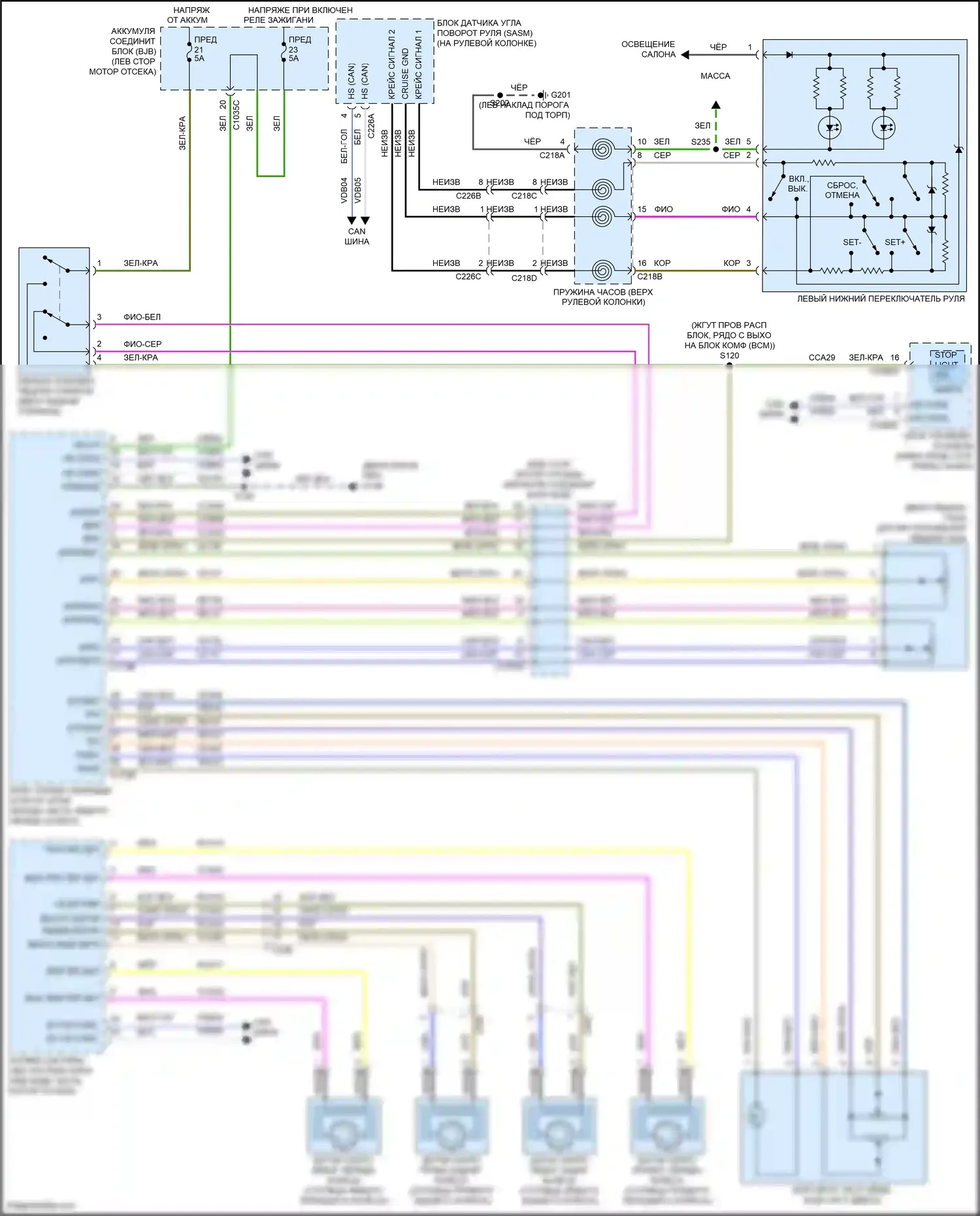 C-MAX Ford II рестайлинг (2015-2019): Электросхема круиз-контроля 