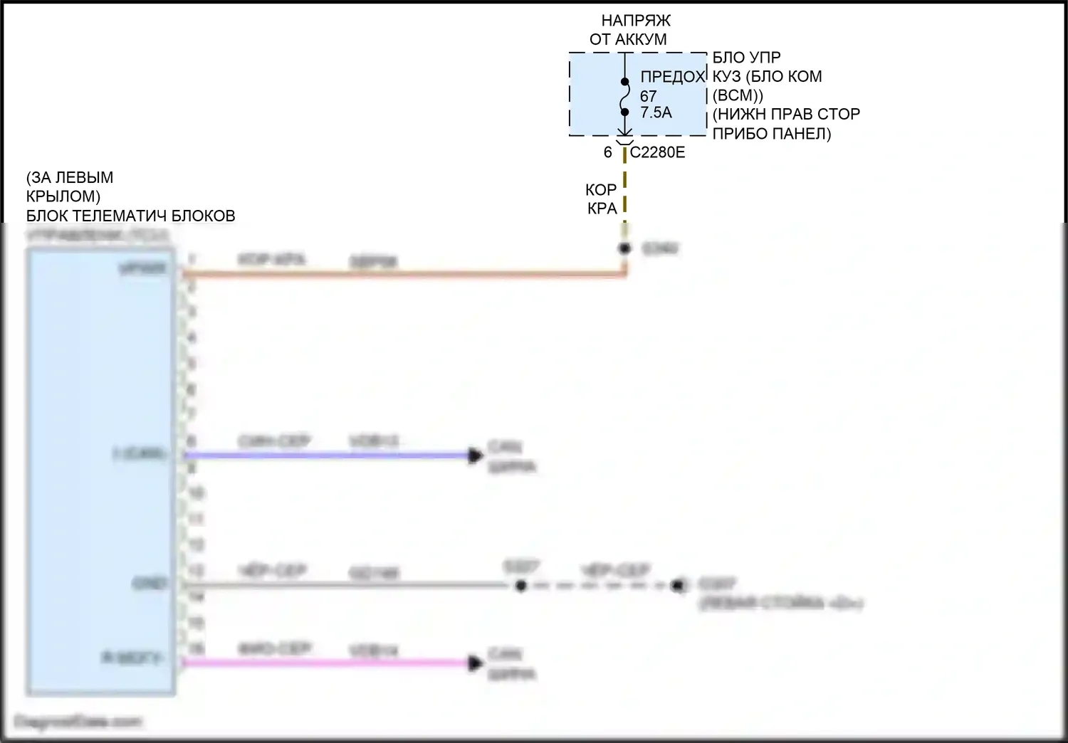 C-MAX Ford II рестайлинг (2015-2019): Электросхема начальника бригады 