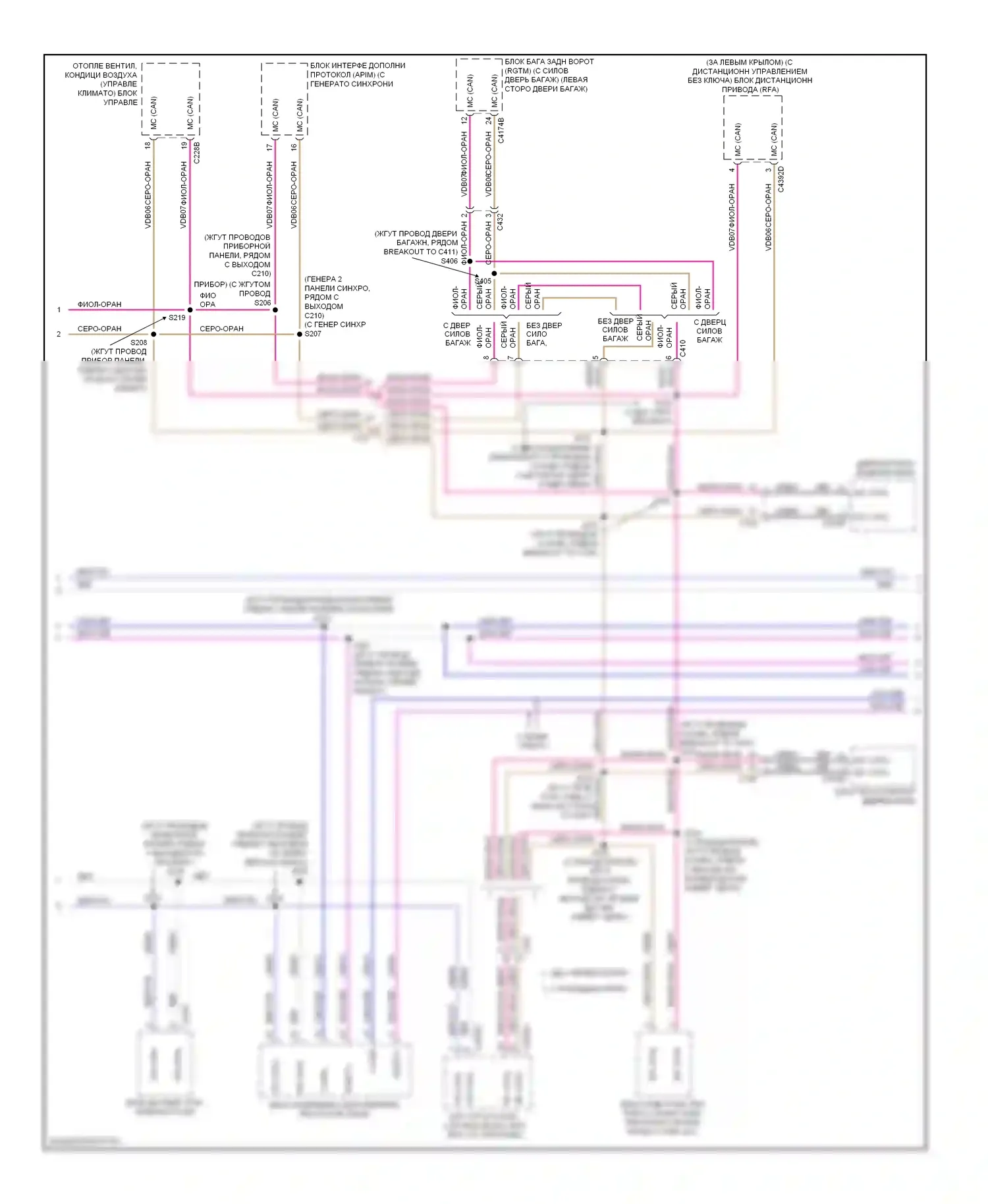 C-MAX Ford II (2010-2015): Can шина электросхема (2 из 3) 