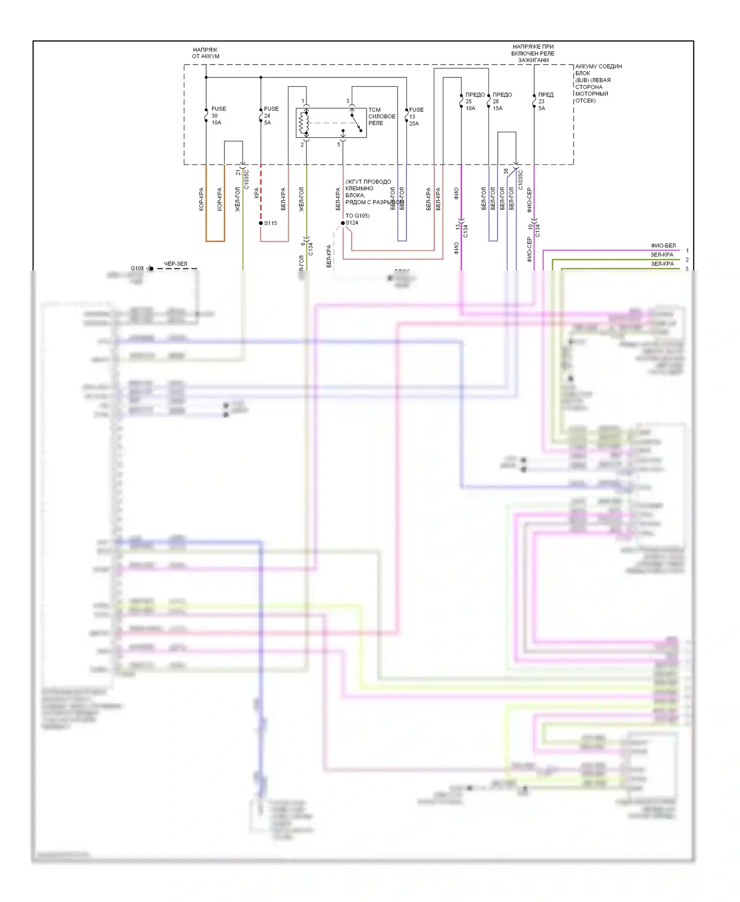 C-MAX Ford II (2010-2015): Электросхема коробки передач (1 из 2) 