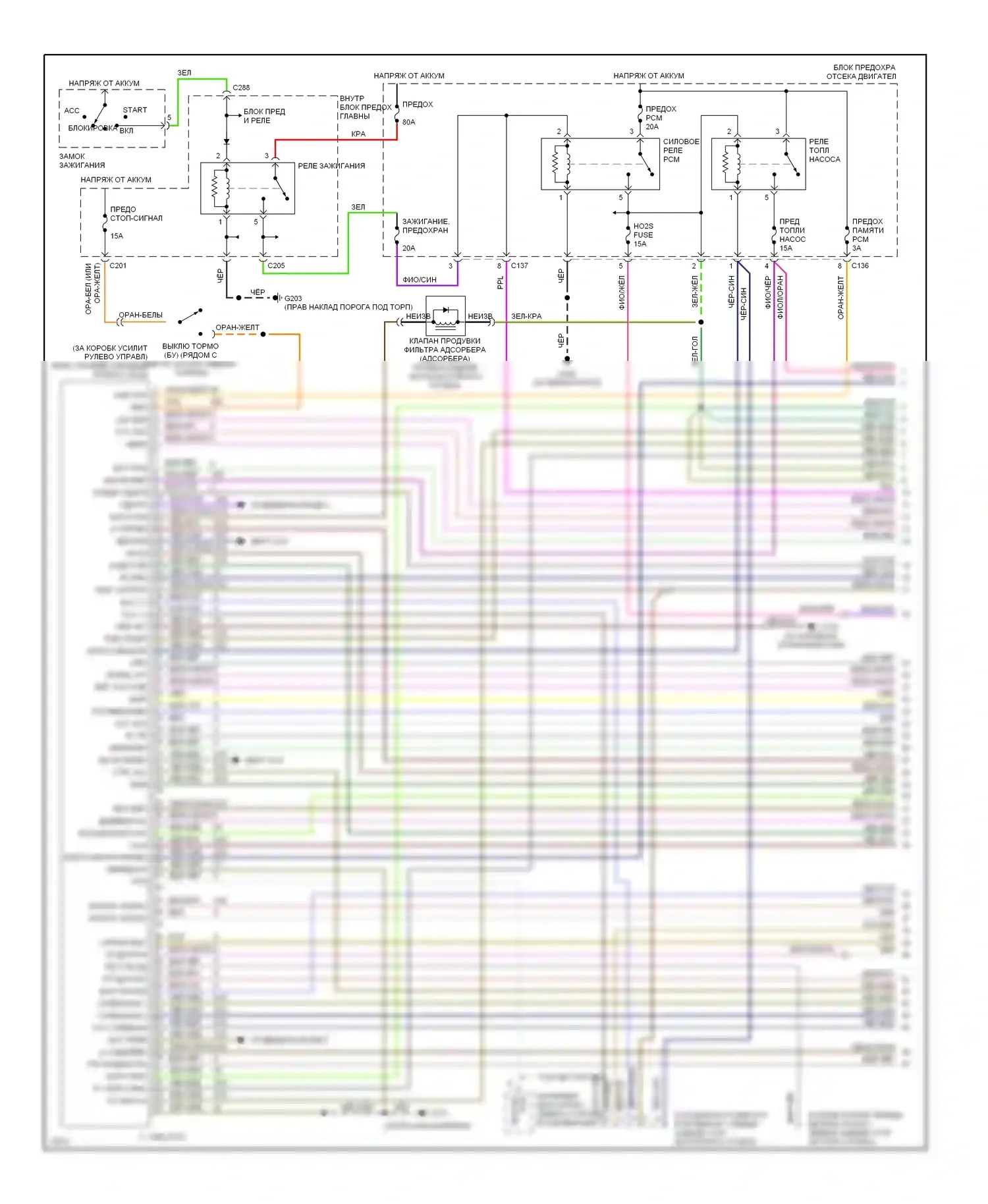 Contour Ford I (1994-1997): Электросхема двигателя 2.5ls (1 из 4) 