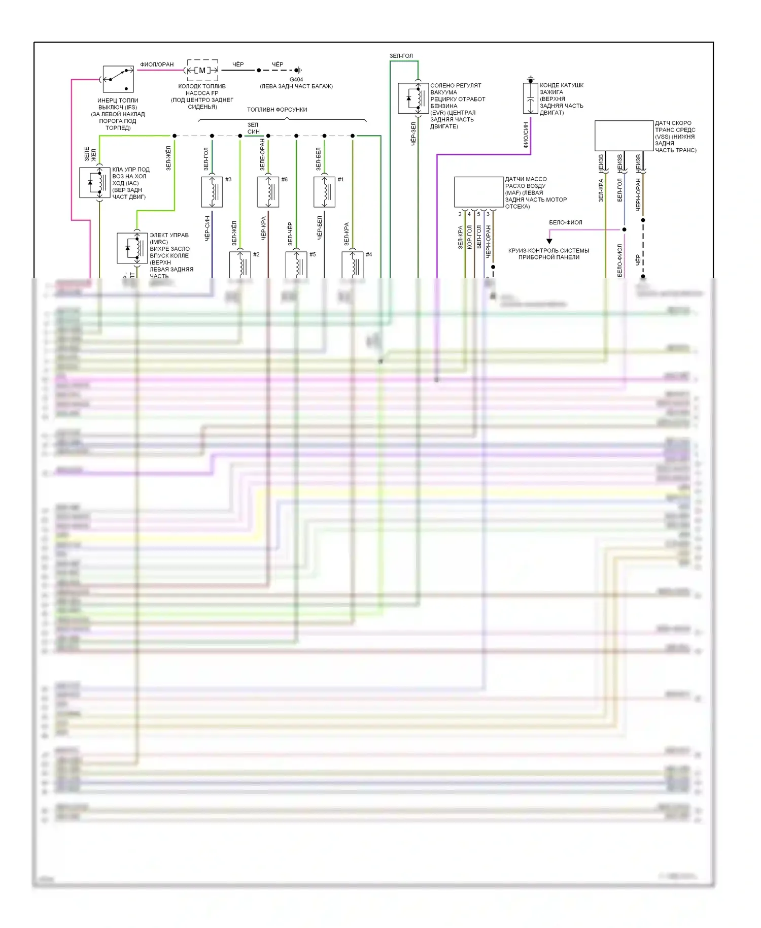 Contour Ford I (1994-1997): Электросхема двигателя 2.5ls (2 из 4) 