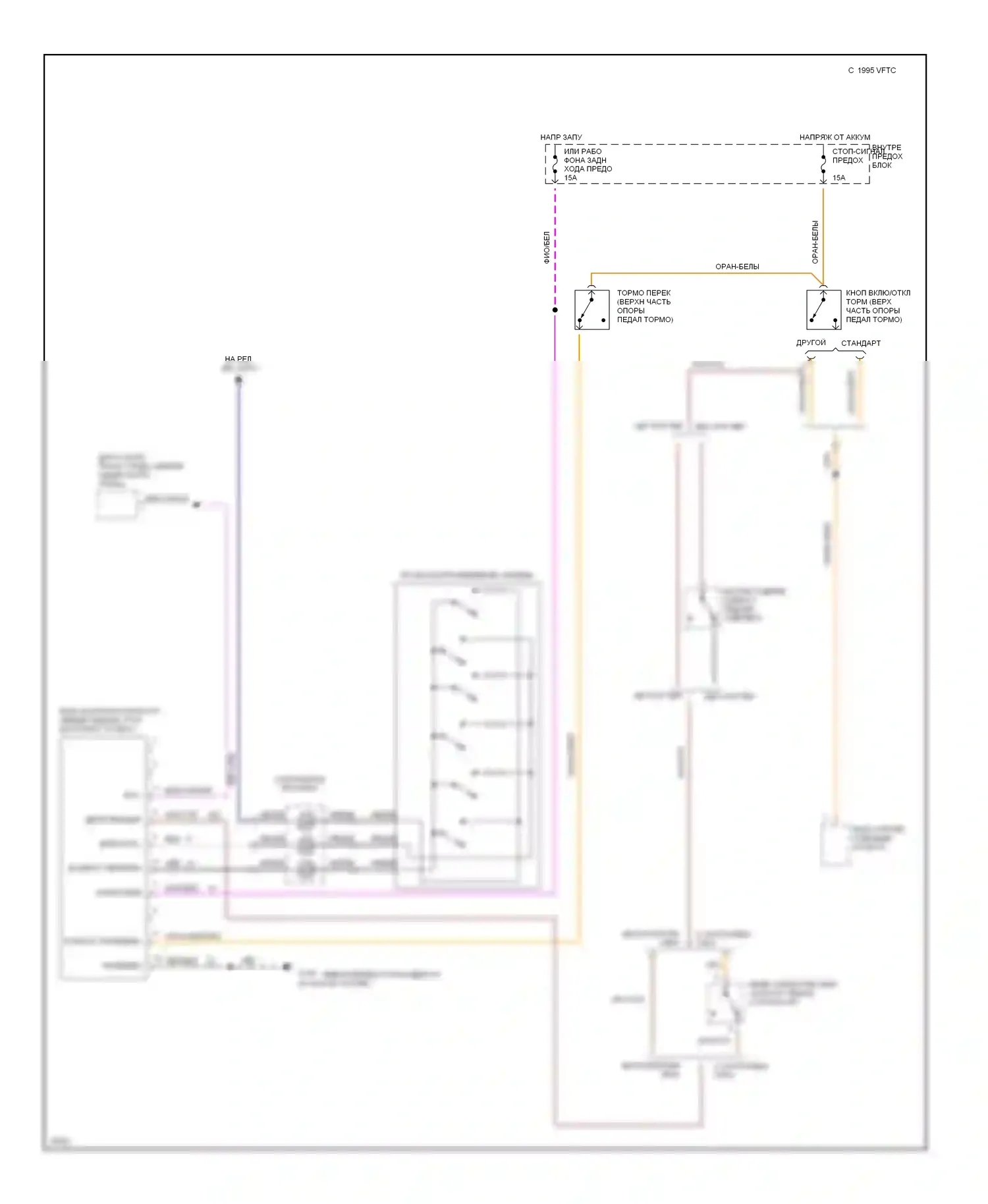 Contour Ford I (1994-1997): Электросхема круиз-контроля 
