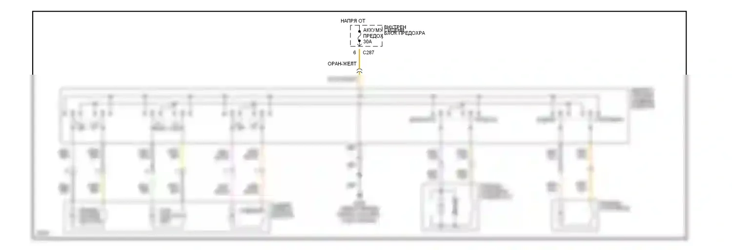 Contour Ford I (1994-1997): 6-сторонняя, откидная и поясничная электросхема сиденья 