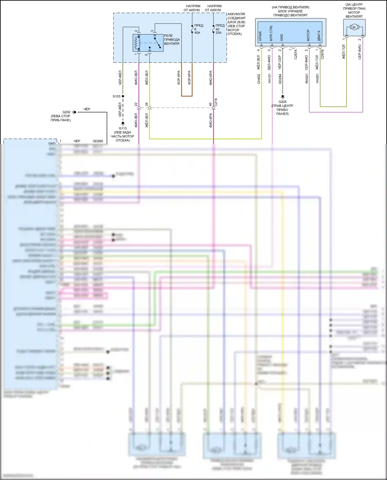 EcoSport Ford II рестайлинг (2017-2024): Электросхема климат контроля (1 из 4) 
