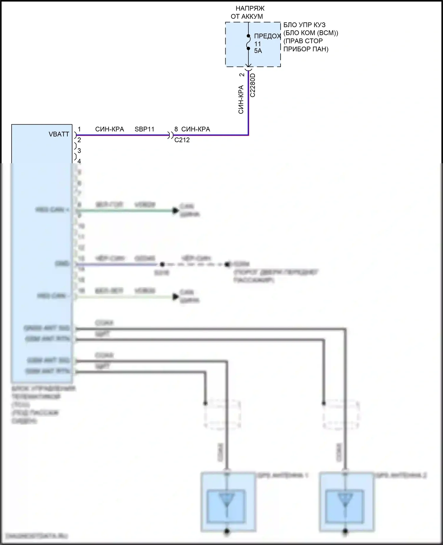 EcoSport Ford II рестайлинг (2017-2024): Электросхема начальника бригады 