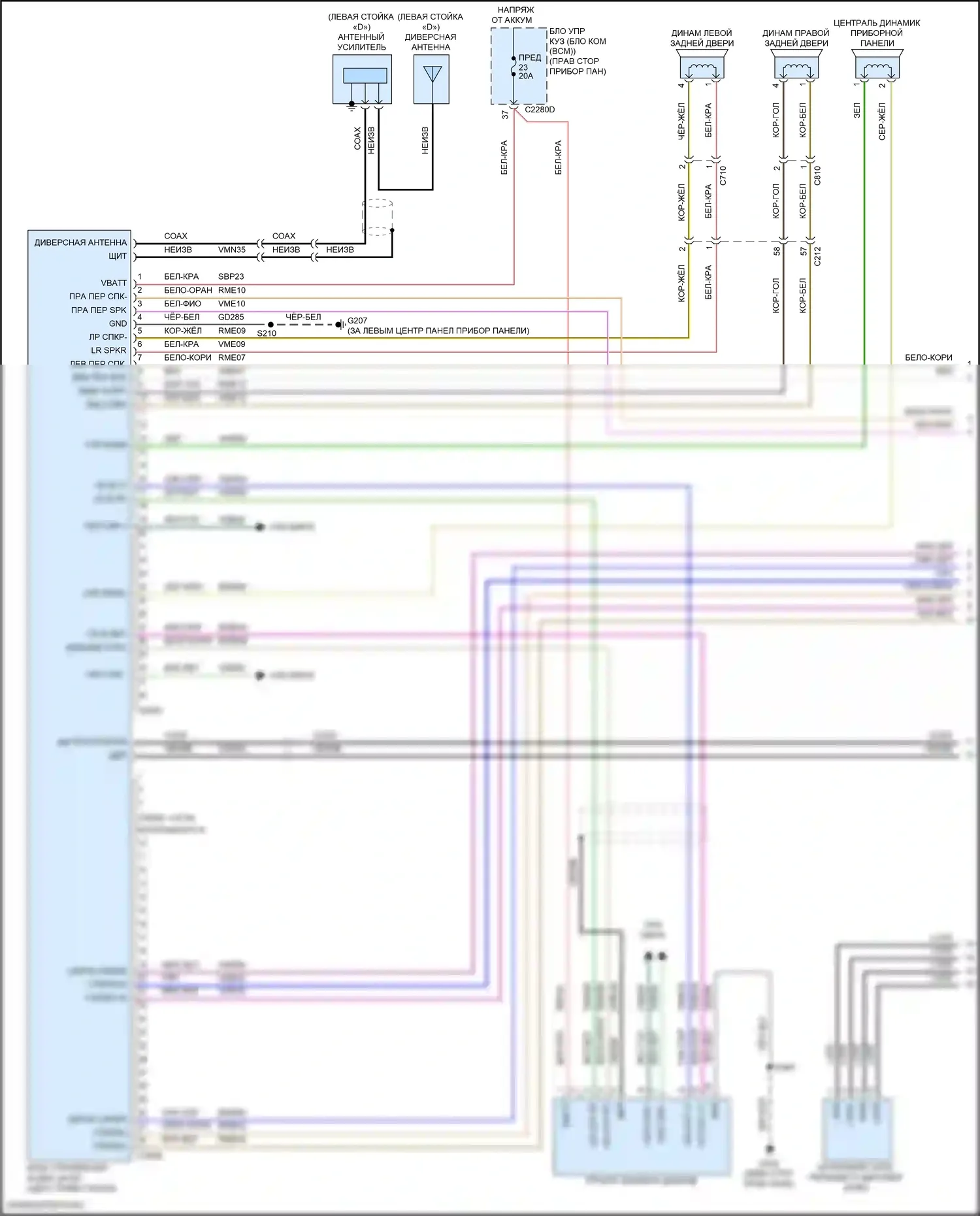 EcoSport Ford II рестайлинг (2017-2024): Электросхема навигации, без сенсорного экрана (1 из 3) 