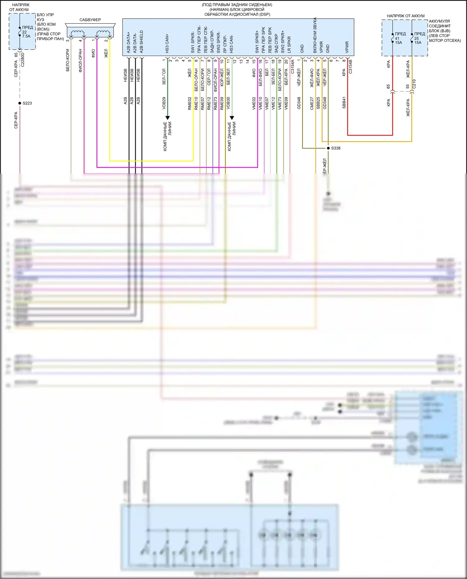 EcoSport Ford II рестайлинг (2017-2024): Электросхема навигации, с сенсорным экраном (3 из 4) 