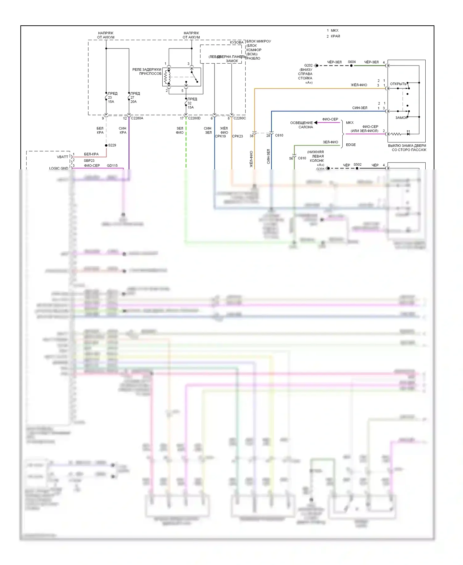 Edge Ford I рестайлинг (2010-2014): Электросхема с защитой от взлома, с интеллектуальным доступом (1 из 3) 