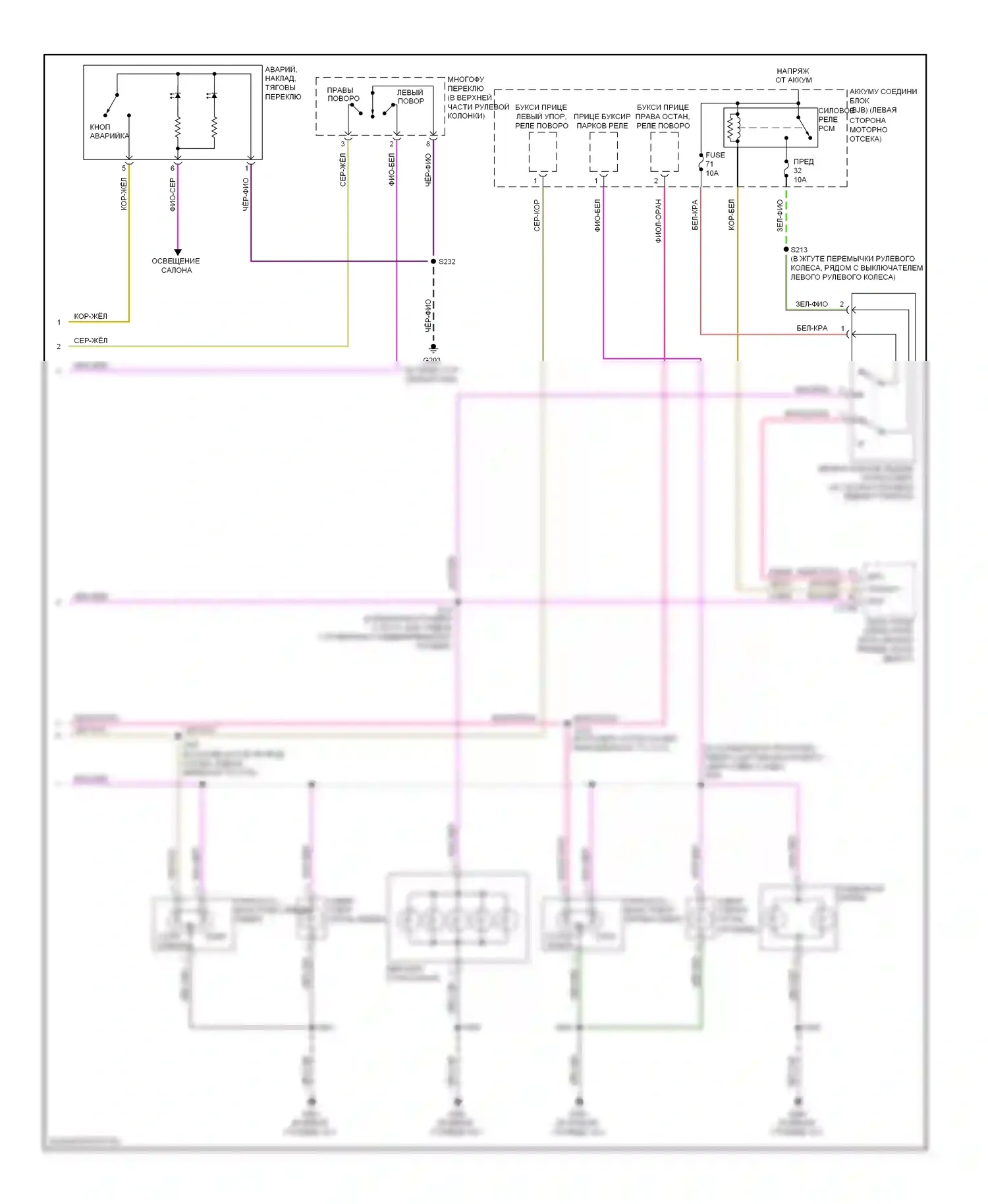 Edge Ford I (2006-2010): Электросхема фар и фонарей (2 из 2) 
